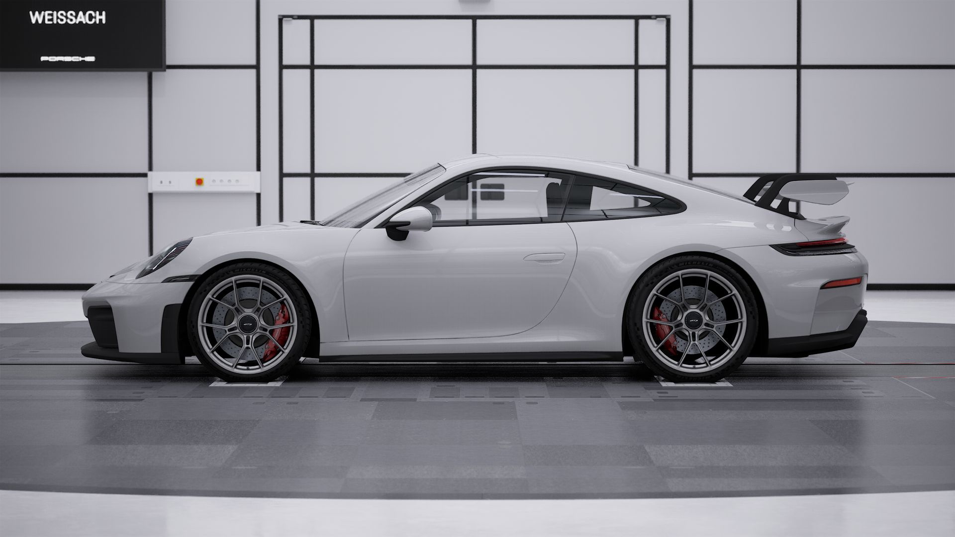 Exterior view of 911 GT3 showing the left side of the car
