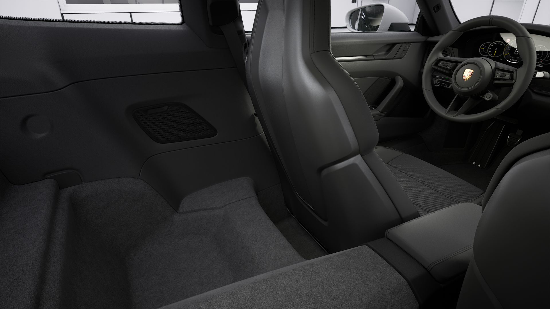 Interior view showing the back seats of 911 GT3 with Touring Package