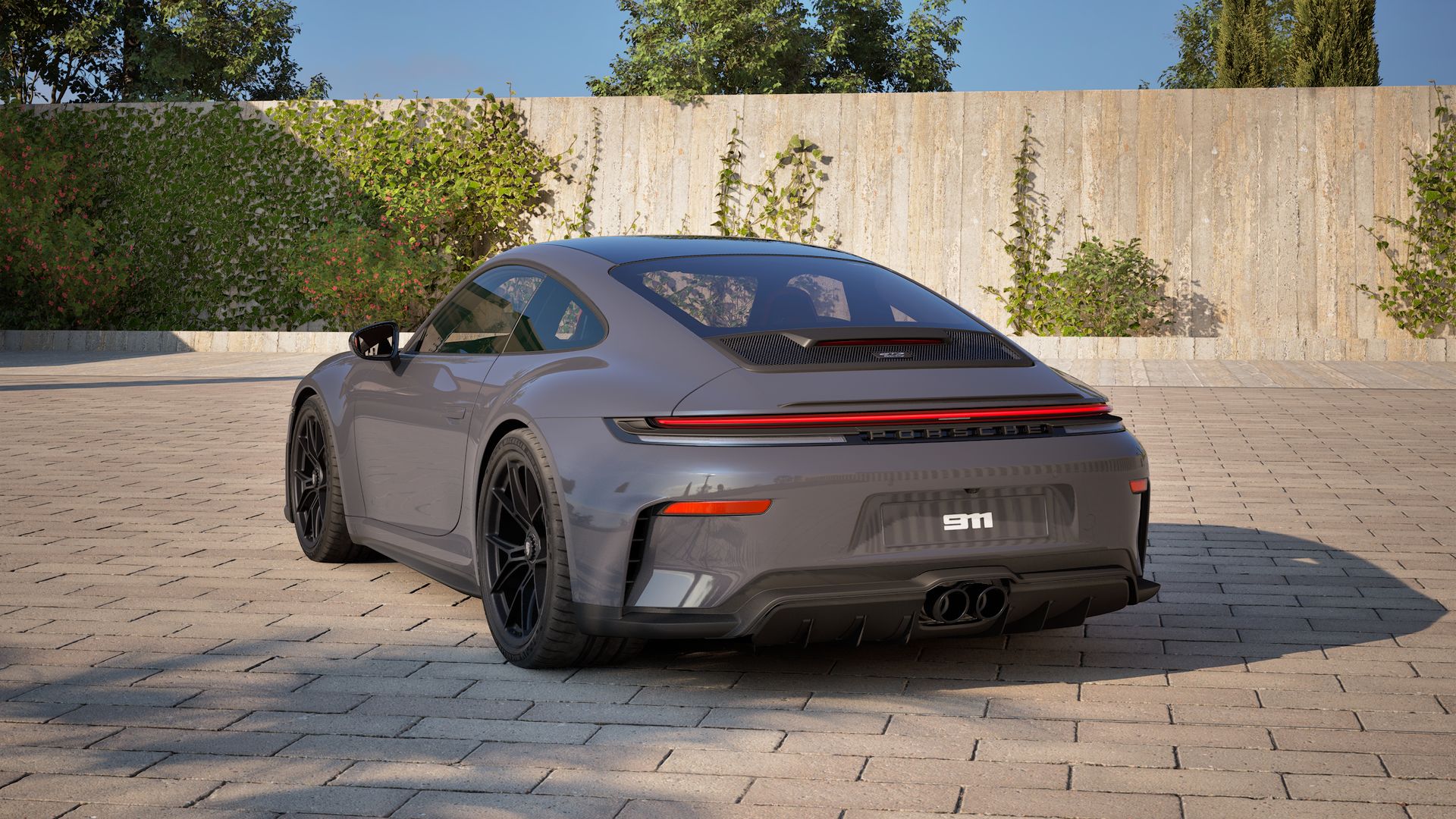 911 GT3 with Touring Package back view