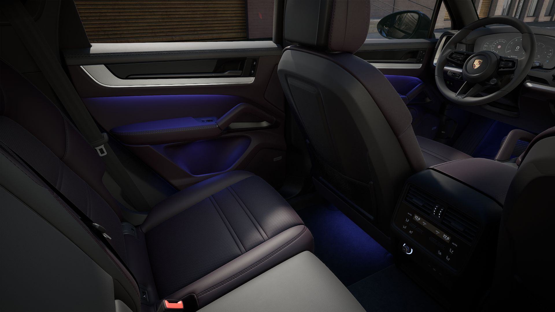 Interior view showing the back seats of Cayenne
