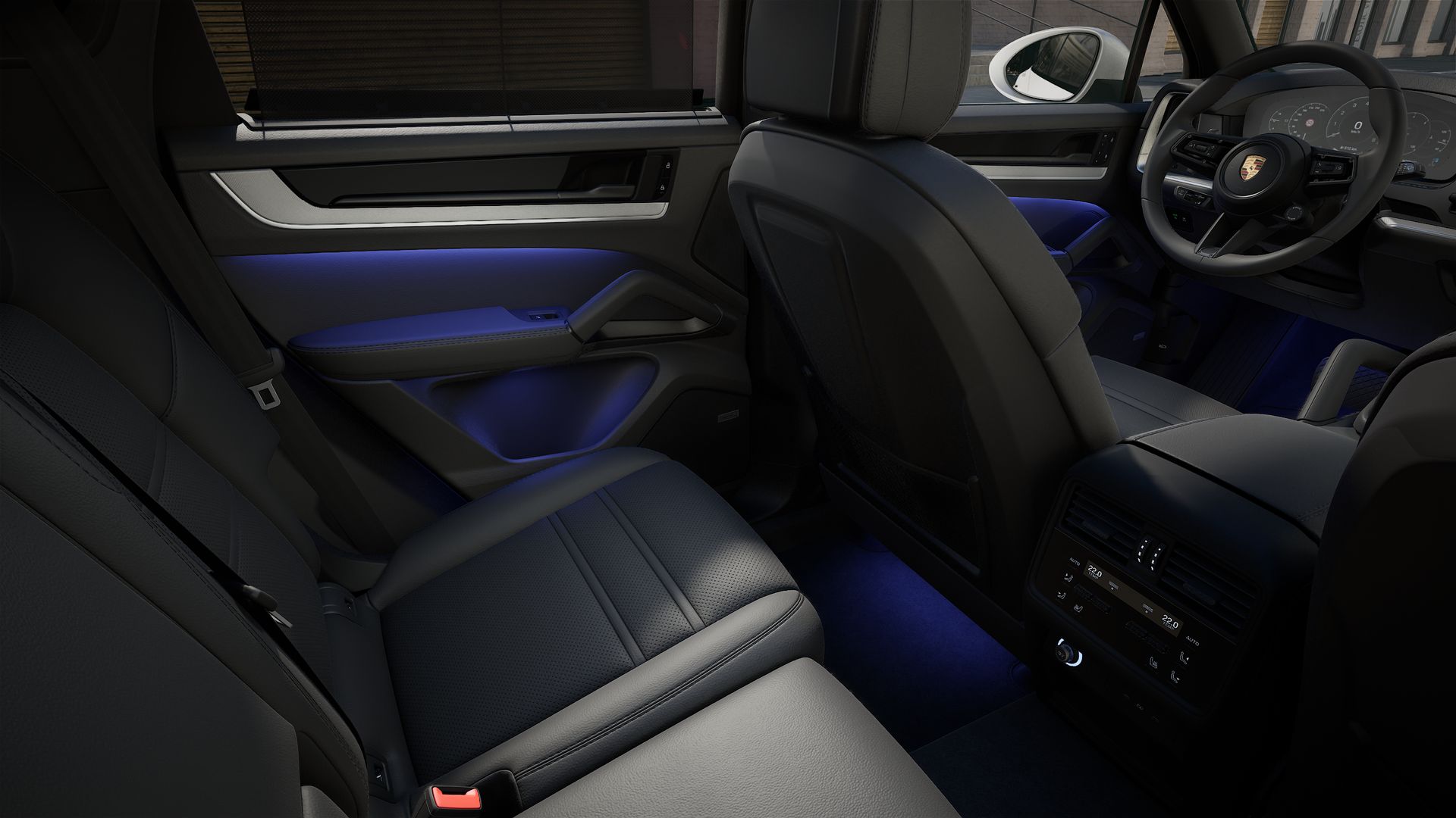 Interior view showing the back seats of Cayenne