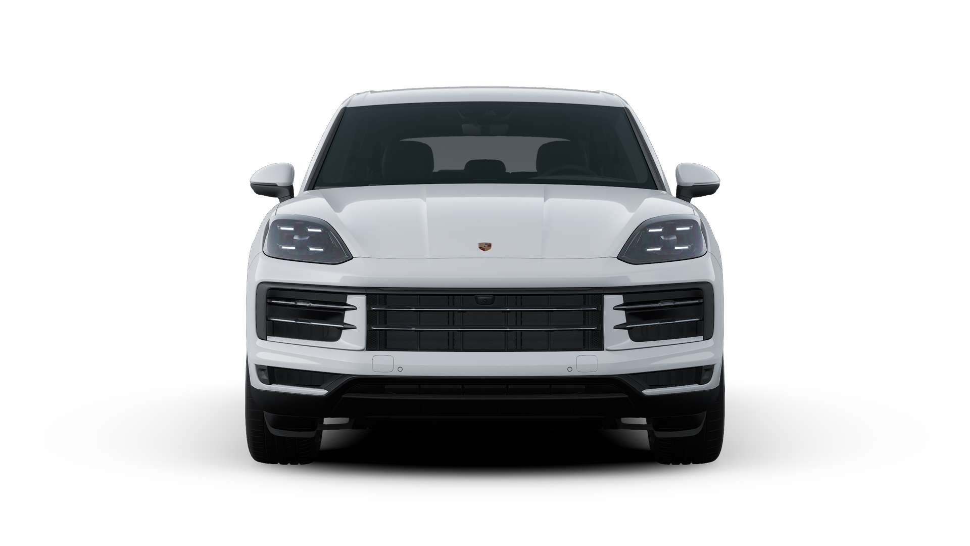 Exterior view of Cayenne showing the front of the car