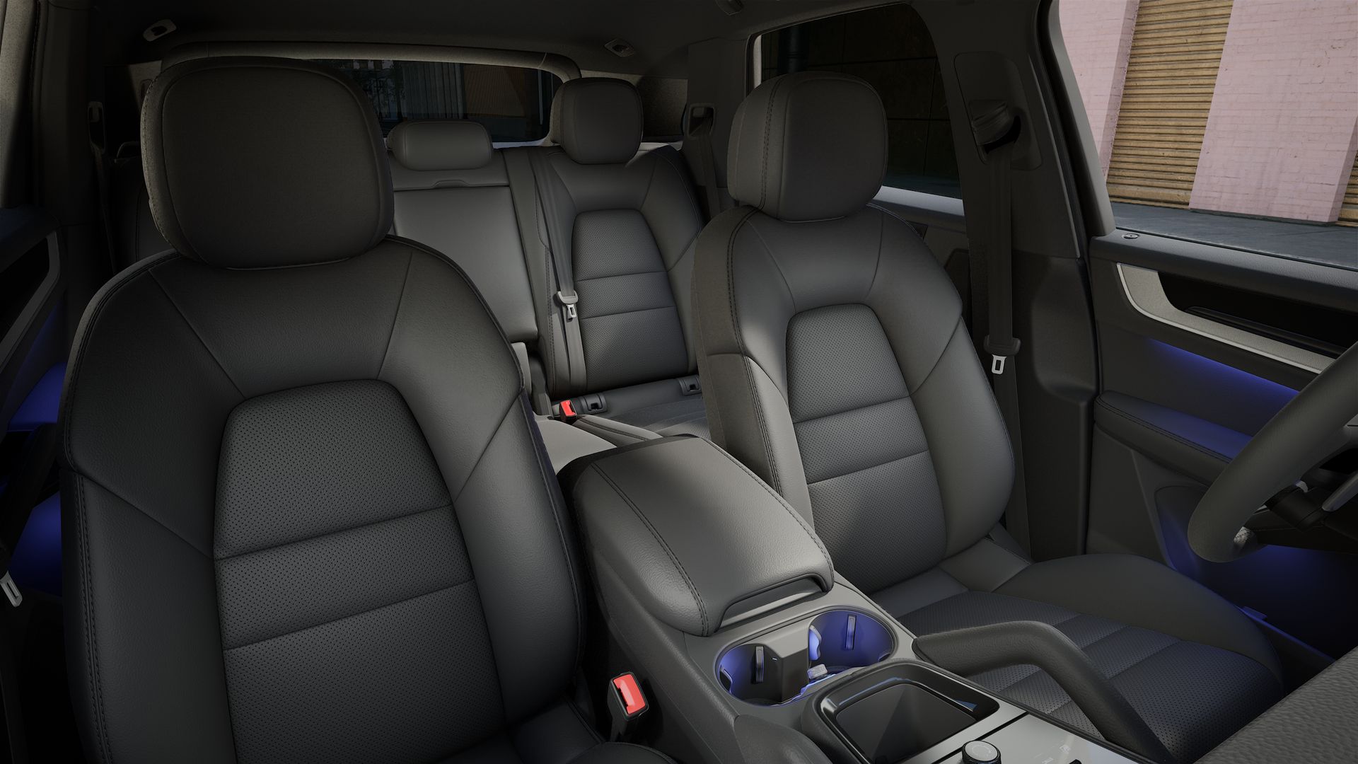 Interior view showing the front seats of Cayenne E-Hybrid