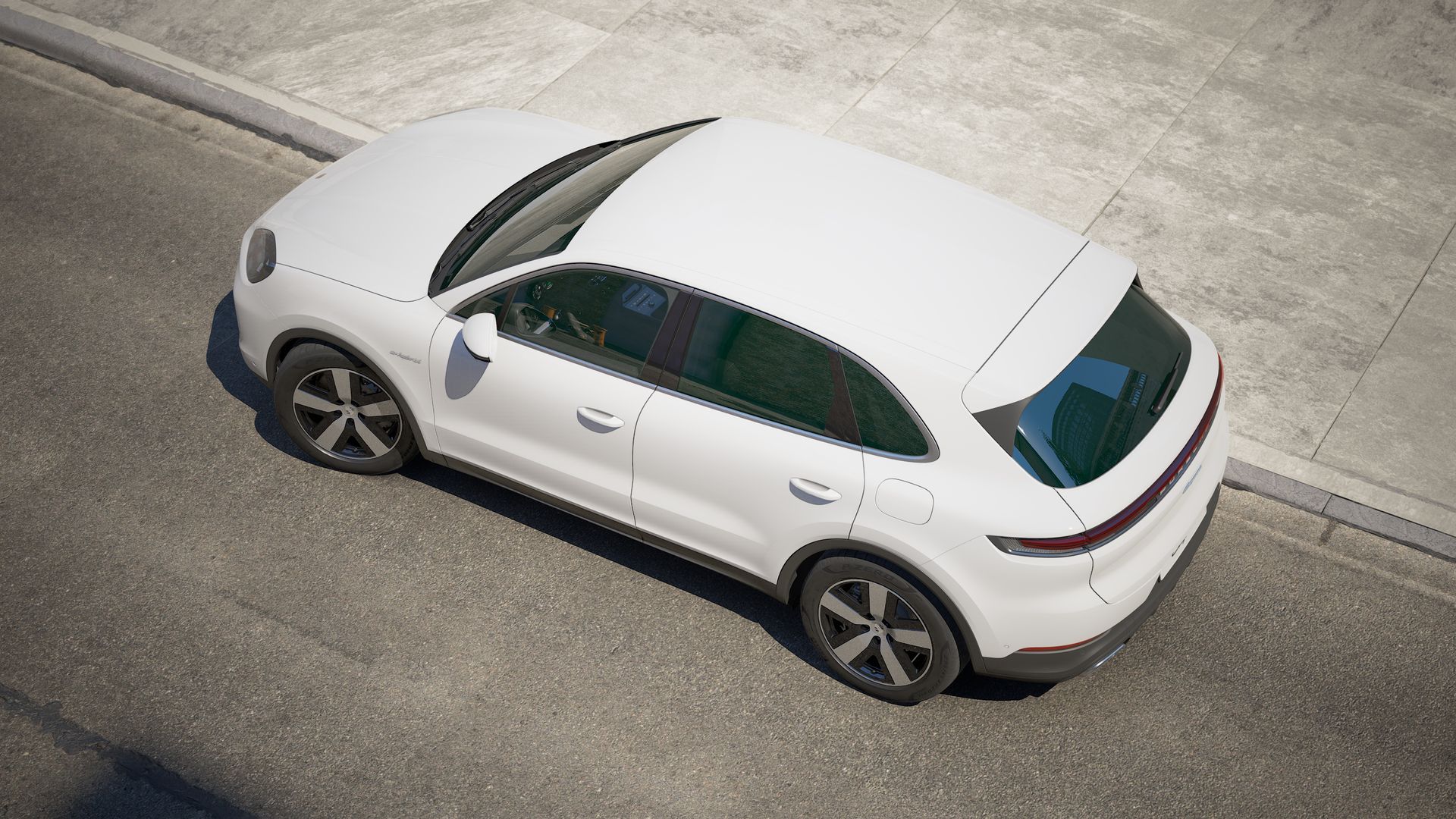 Exterior view of Cayenne E-Hybrid seen from above