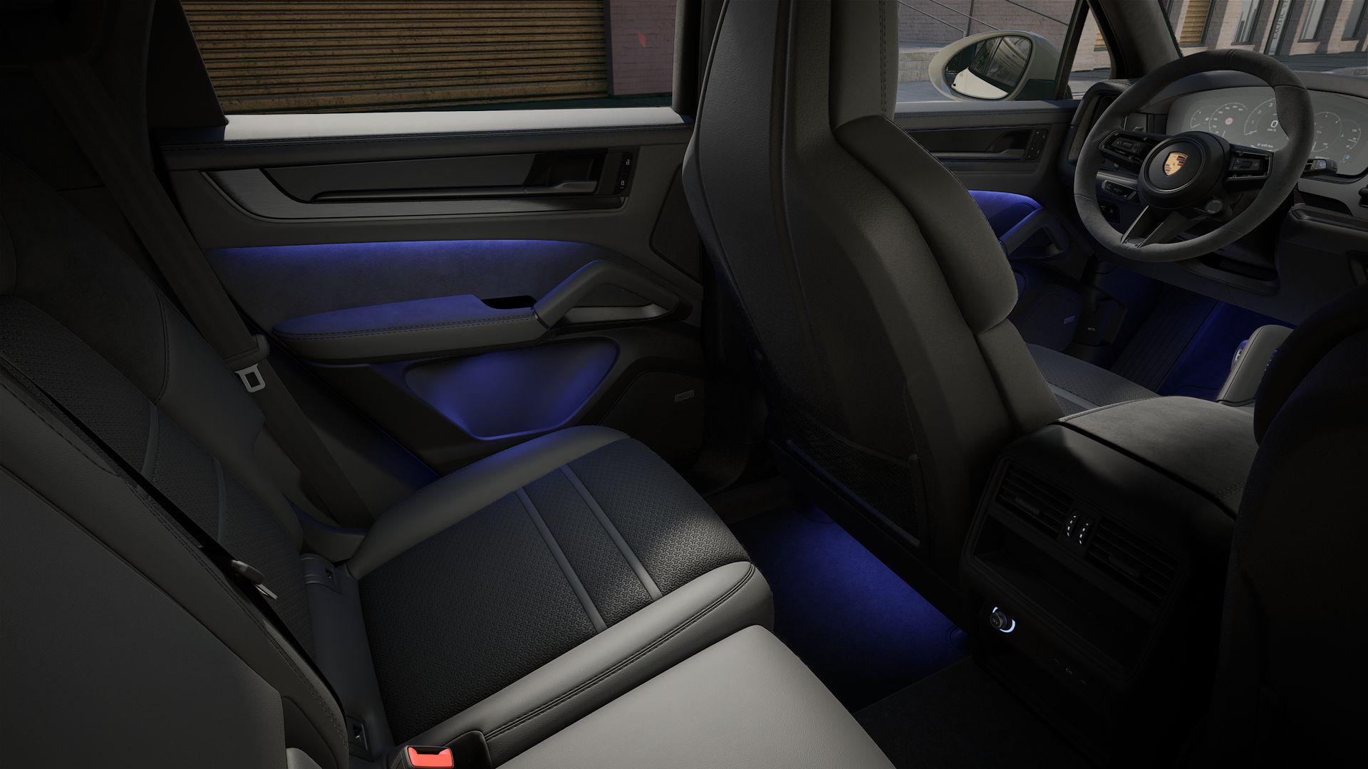 Interior view showing the back seats of Cayenne GTS