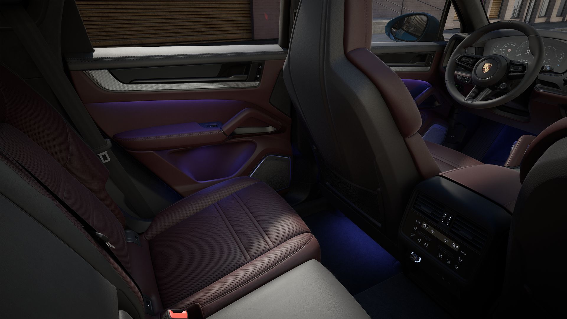Interior view showing the back seats of Cayenne GTS