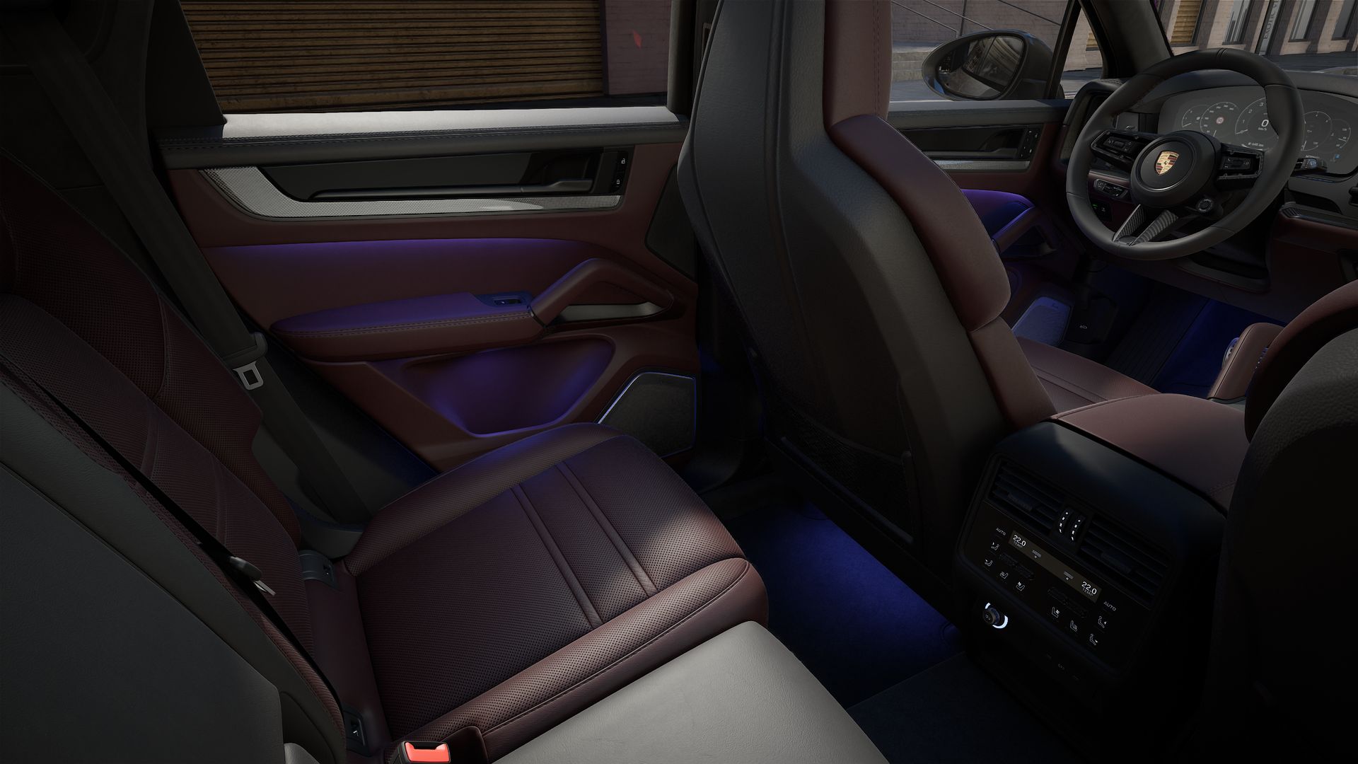 Interior view showing the back seats of Cayenne GTS