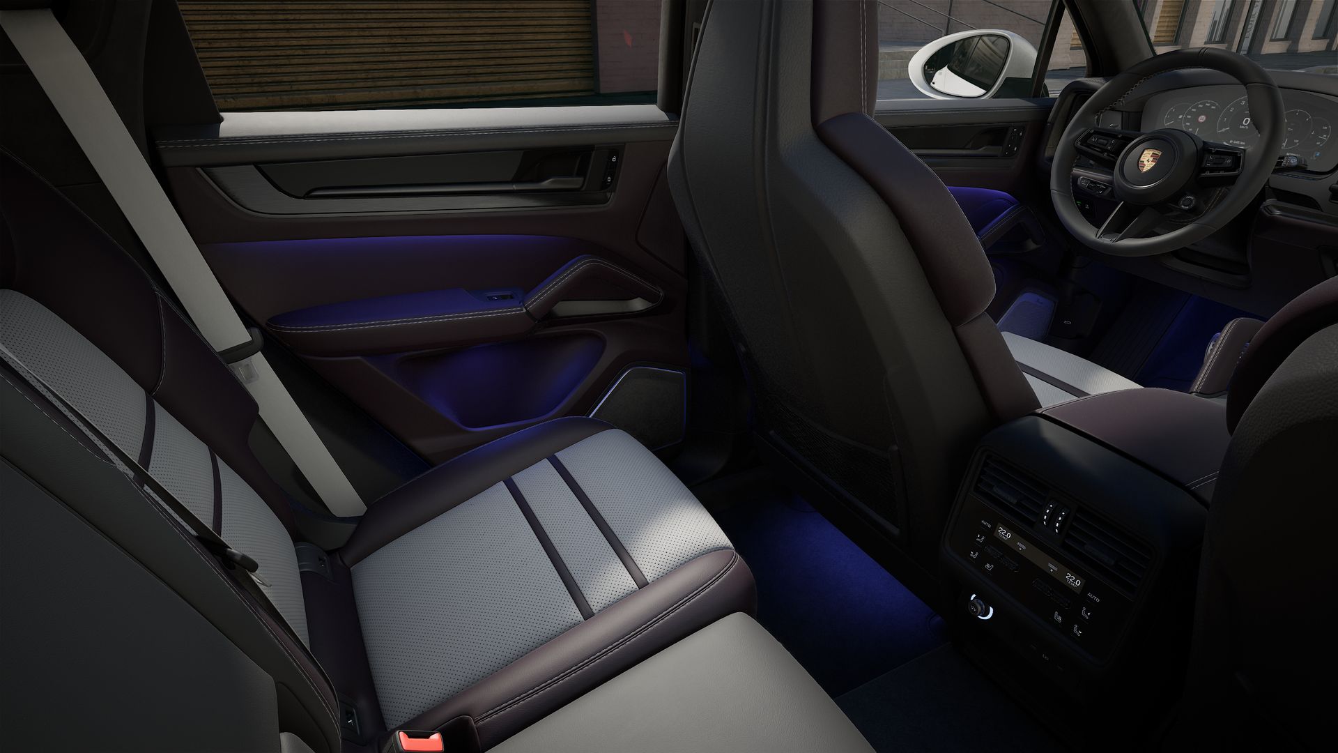 Interior view showing the back seats of Cayenne GTS
