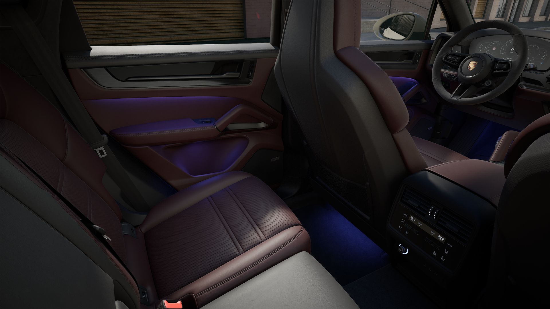 Interior view showing the back seats of Cayenne GTS