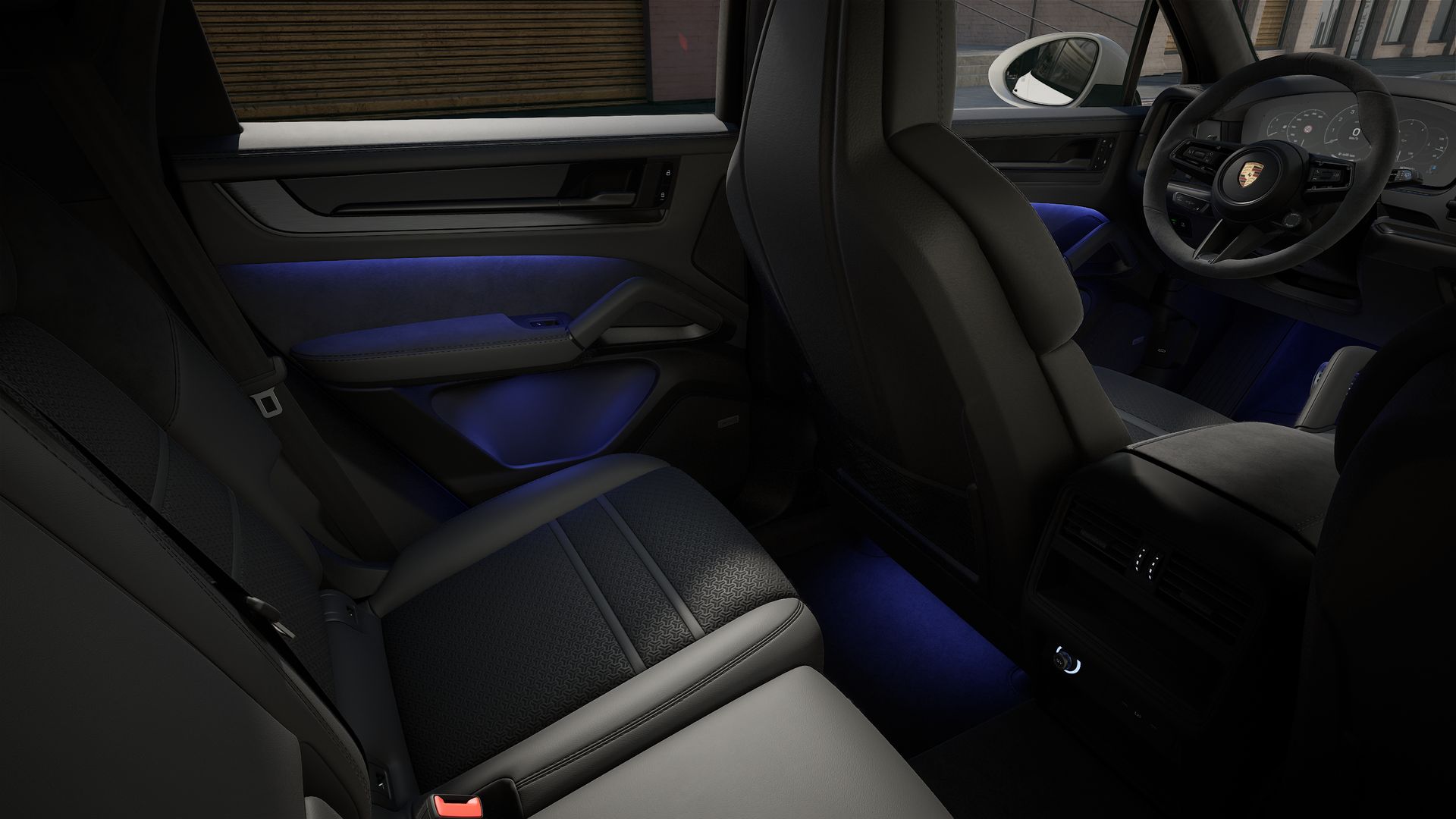 Interior view showing the back seats of Cayenne GTS