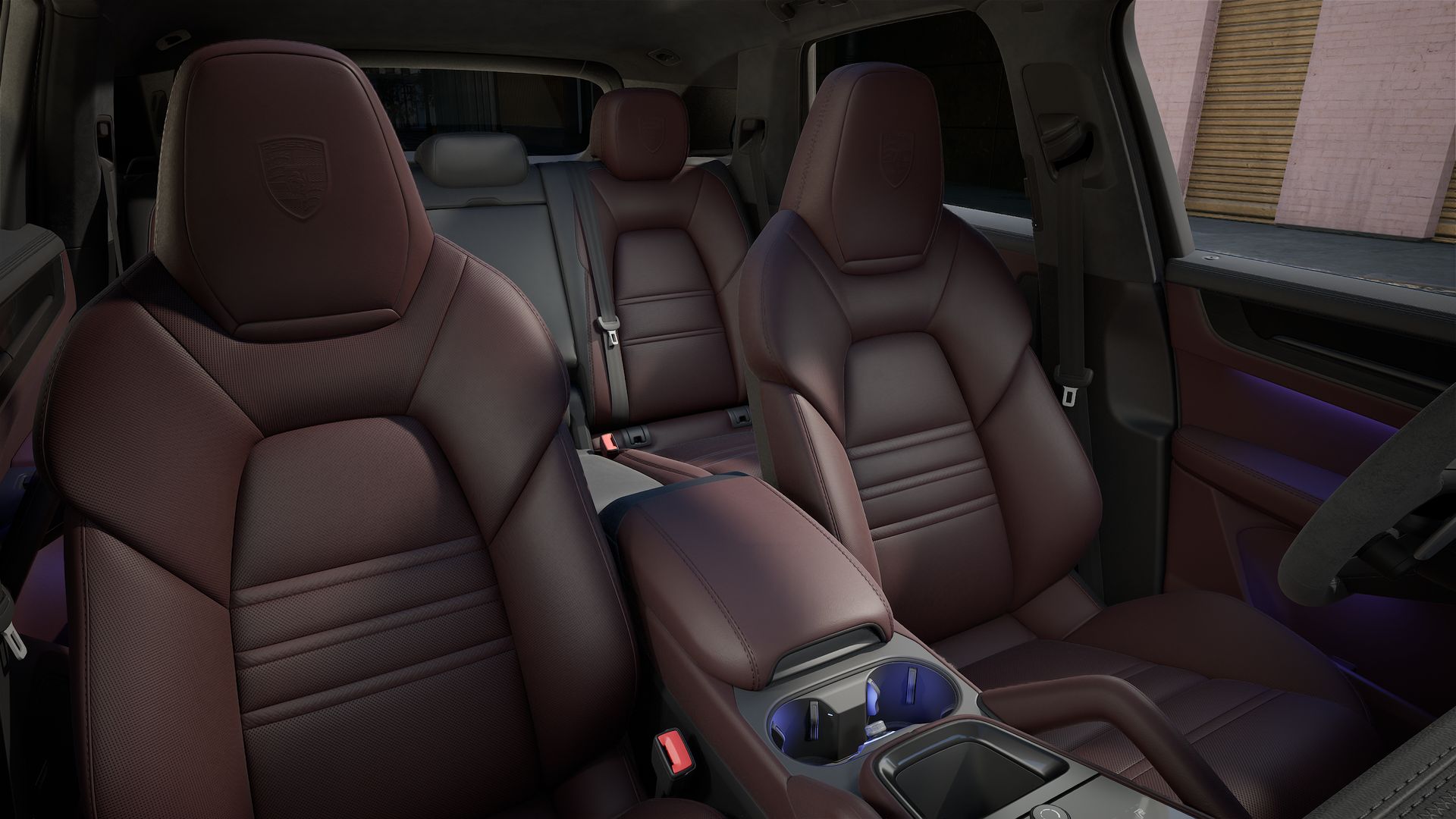 Interior view showing the front seats of Cayenne GTS