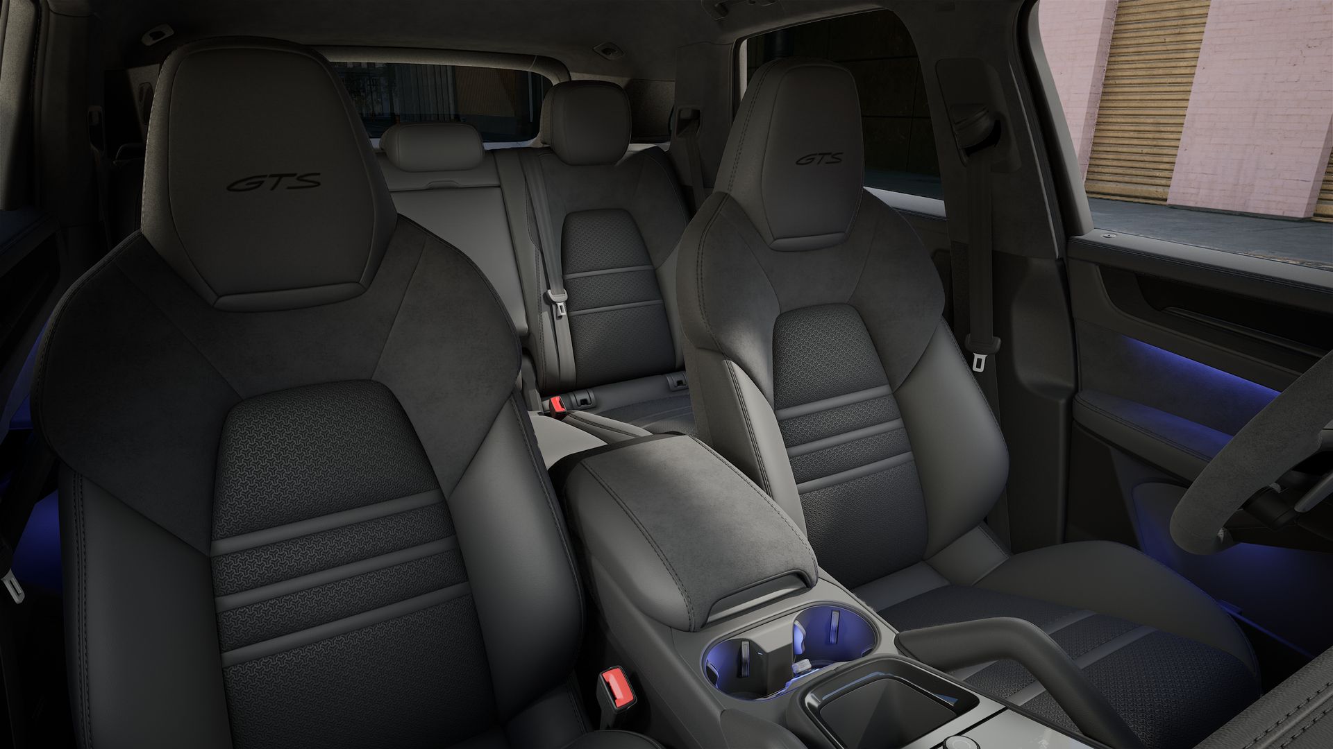 Interior view showing the front seats of Cayenne GTS