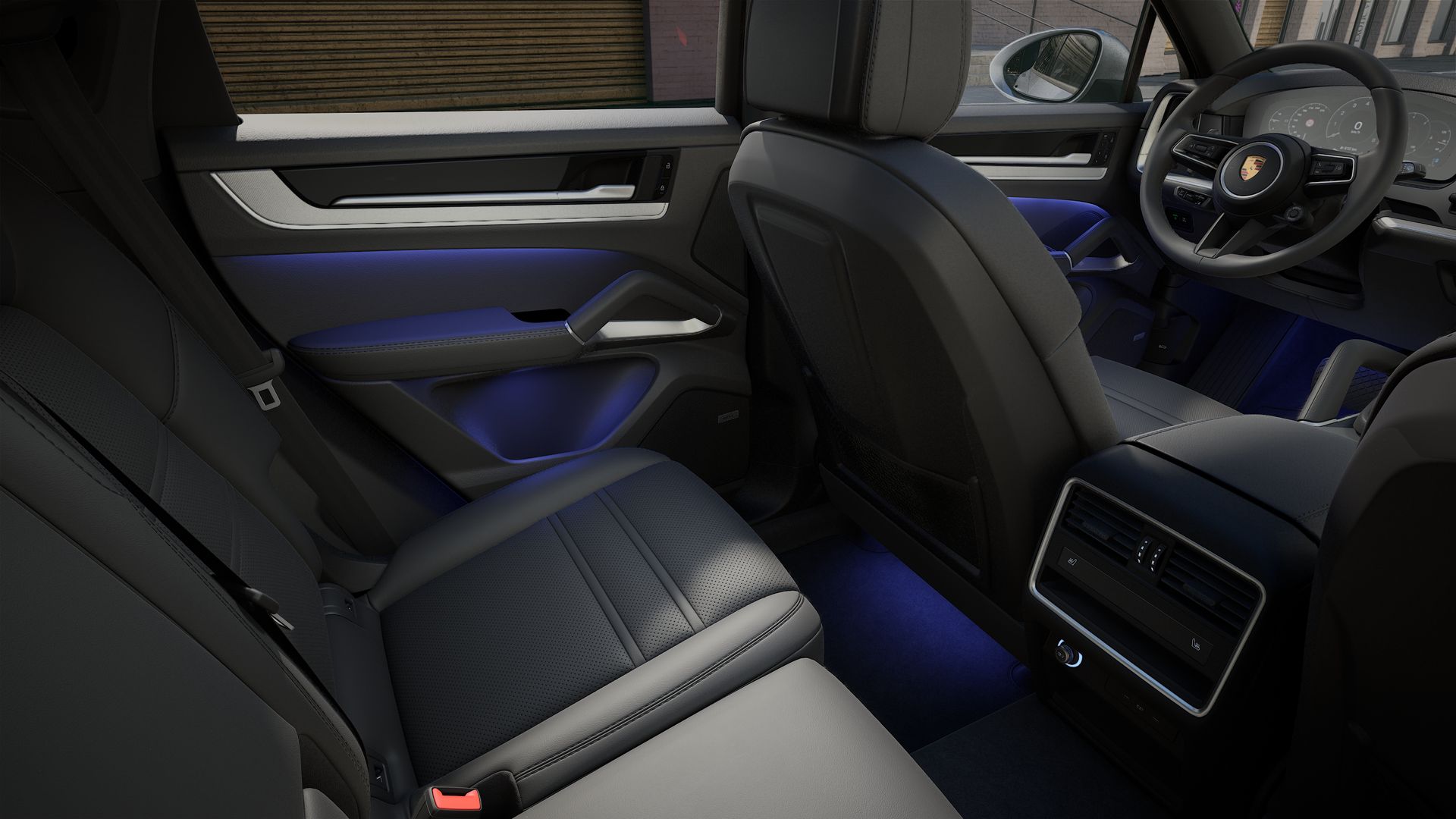 Interior view showing the back seats of Cayenne Coupe