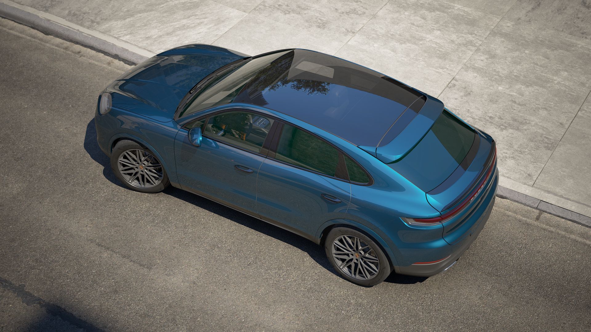 Exterior view of Cayenne Coupe seen from above