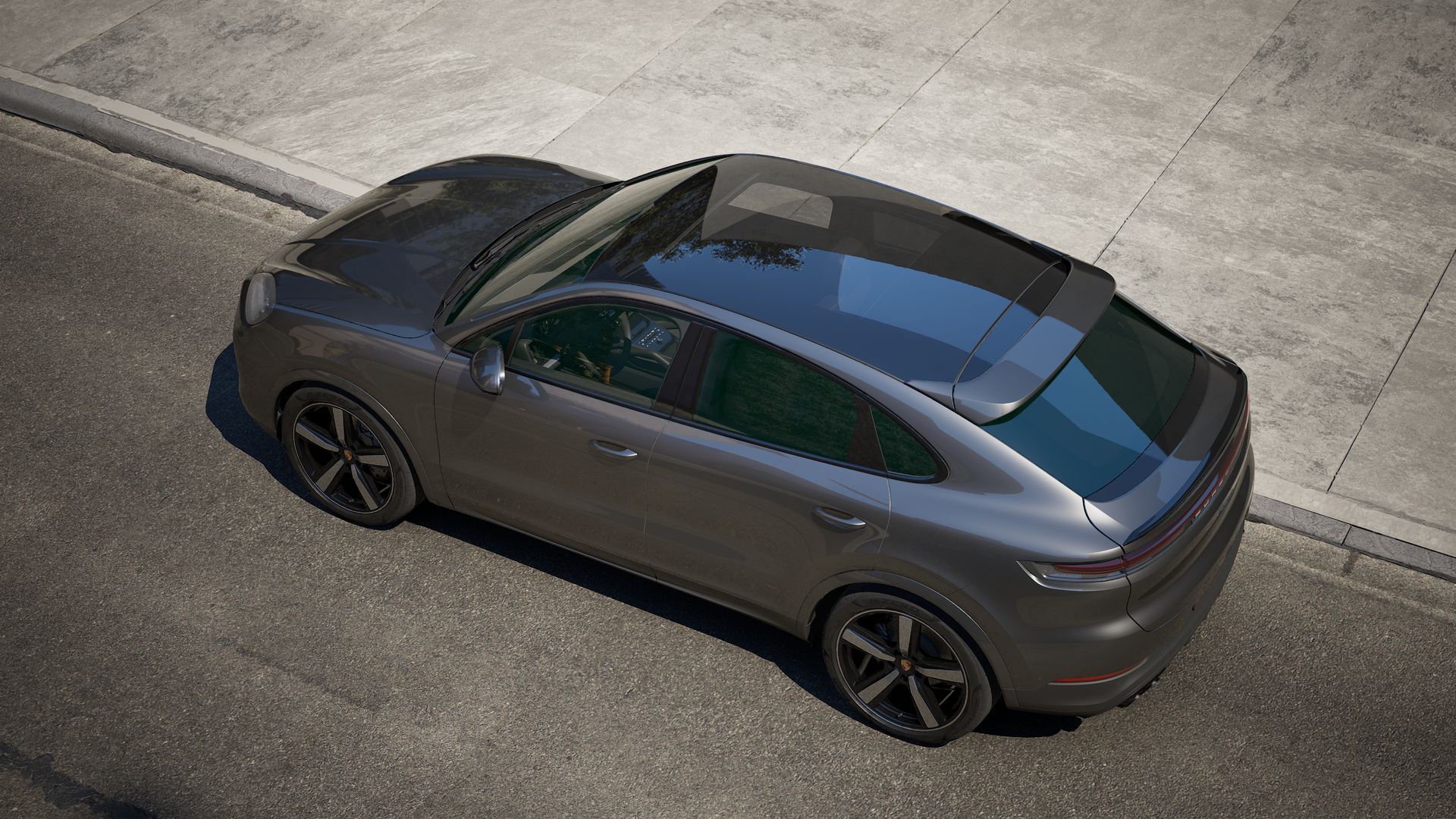 Exterior view of Cayenne Coupe seen from above
