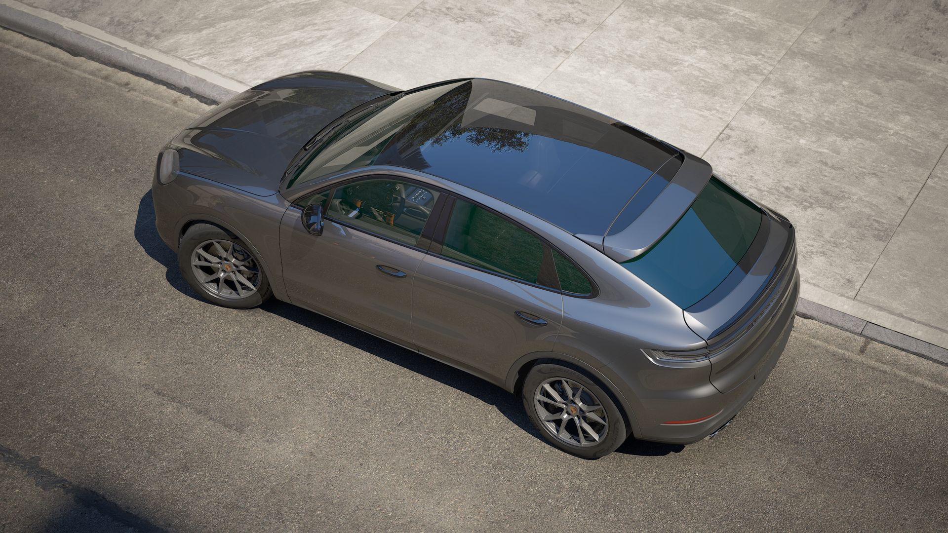 Exterior view of Cayenne Coupe seen from above