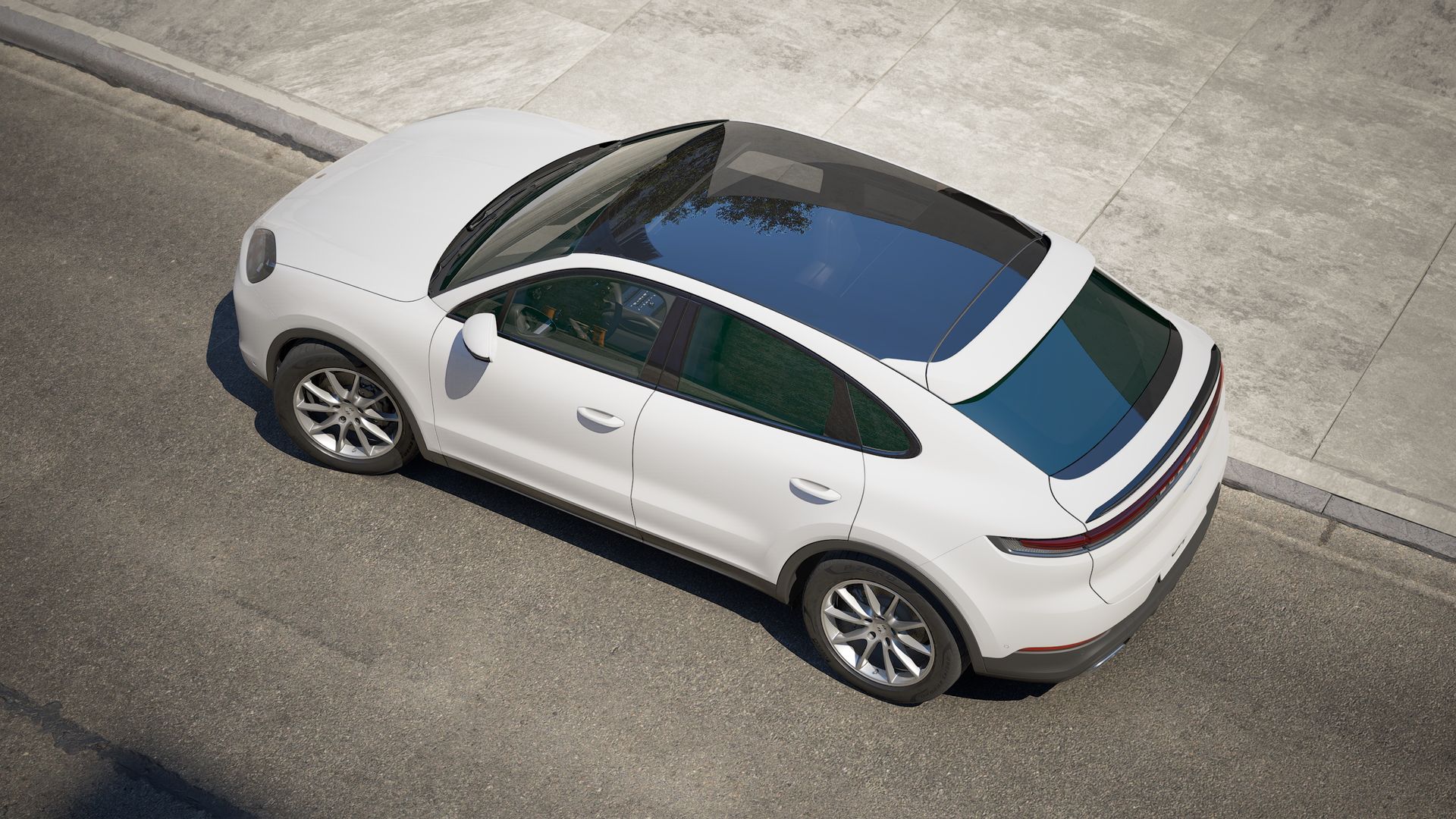 Exterior view of Cayenne Coupe seen from above