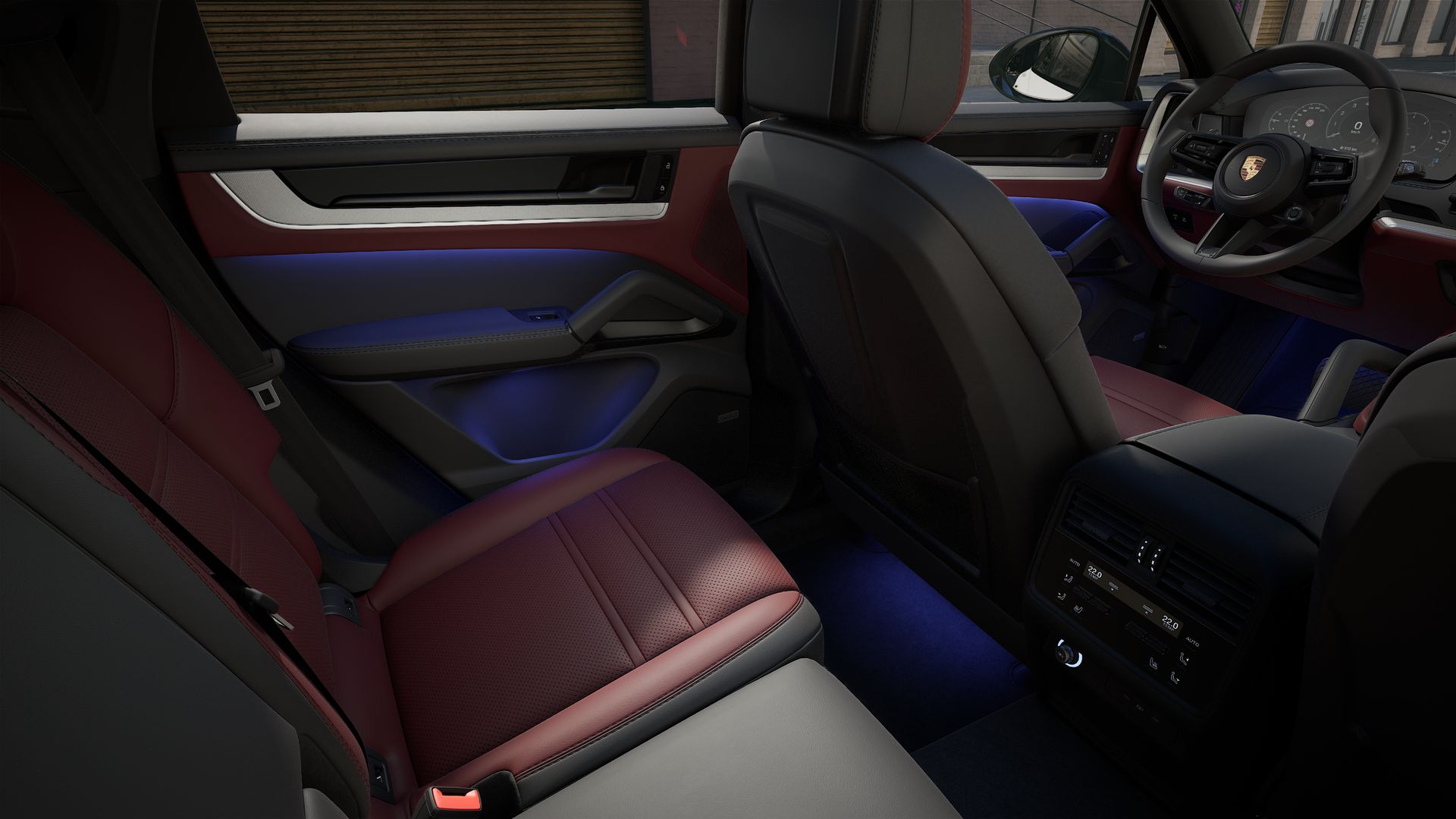 Interior view showing the back seats of Cayenne S Coupe
