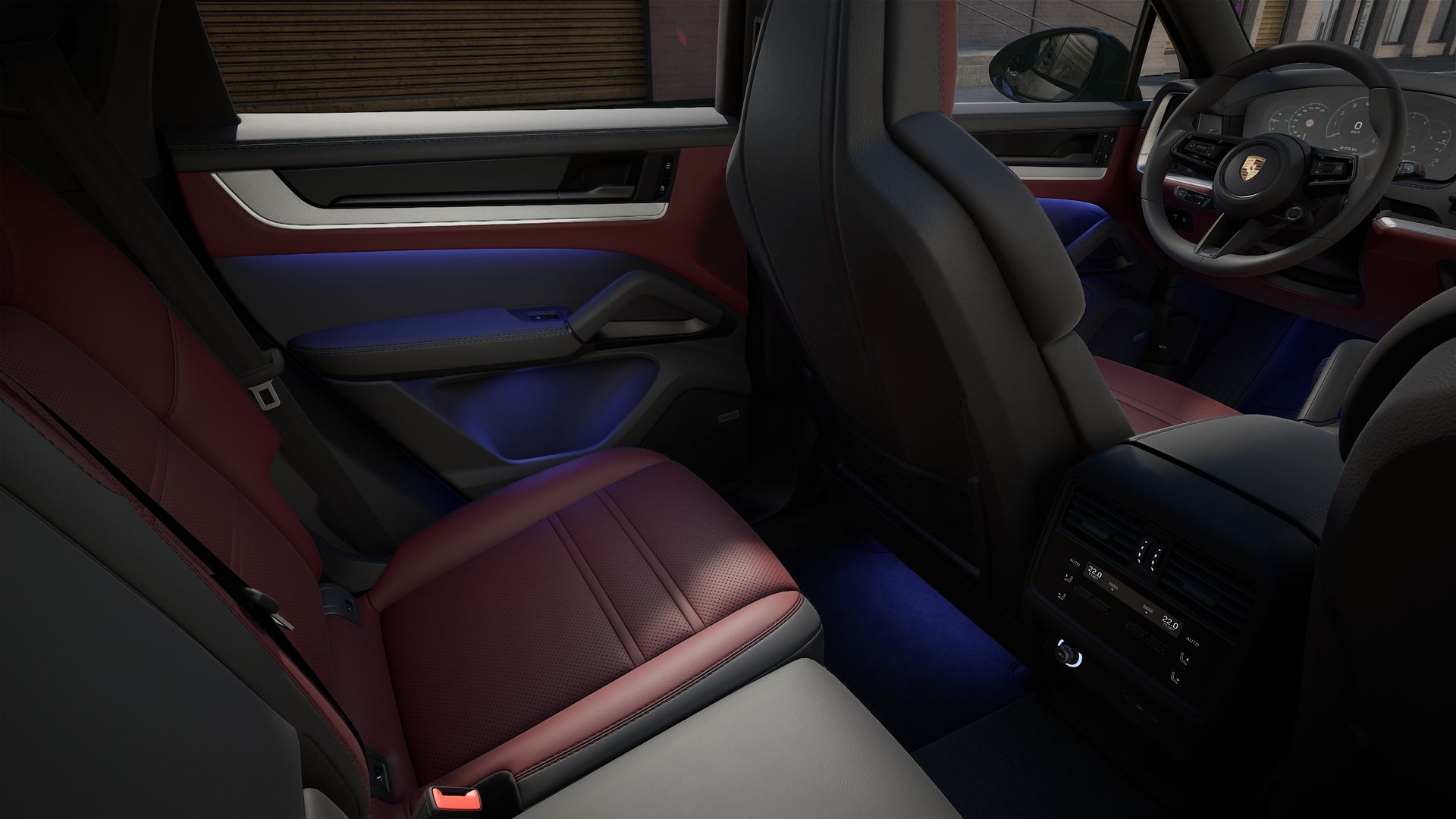 Interior view showing the back seats of Cayenne S Coupe