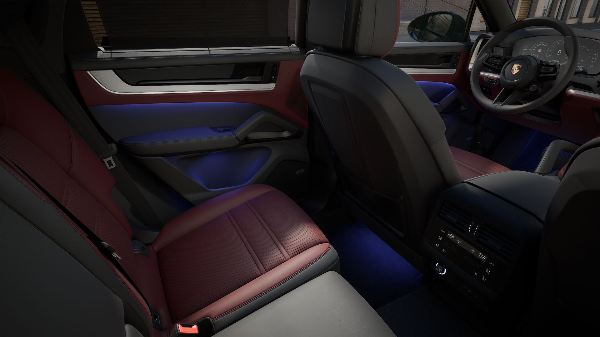 Interior view showing the back seats of Cayenne S Coupe