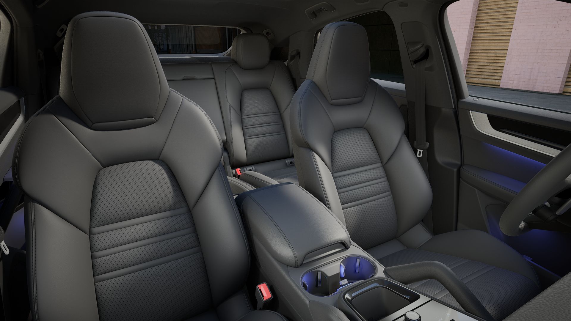 Interior view showing the front seats of Cayenne S Coupe