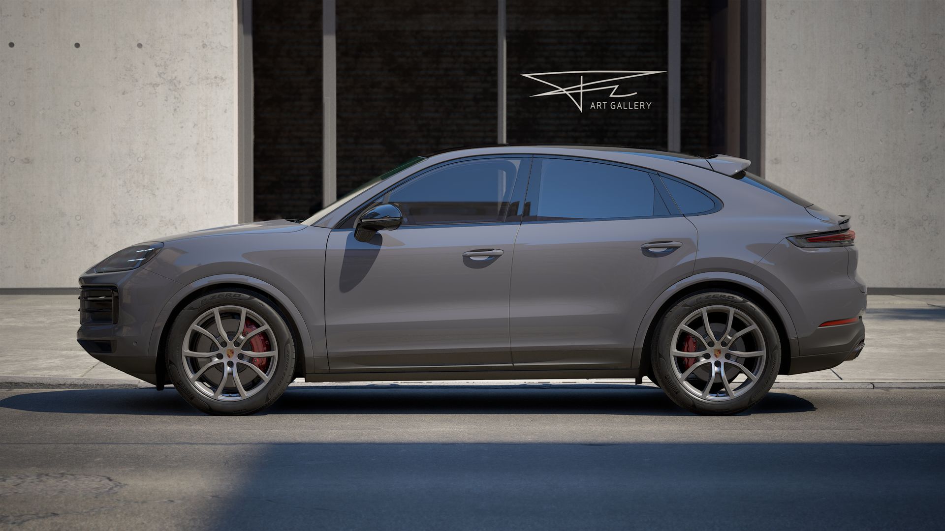 Exterior view of Cayenne S Coupe showing the left side of the car