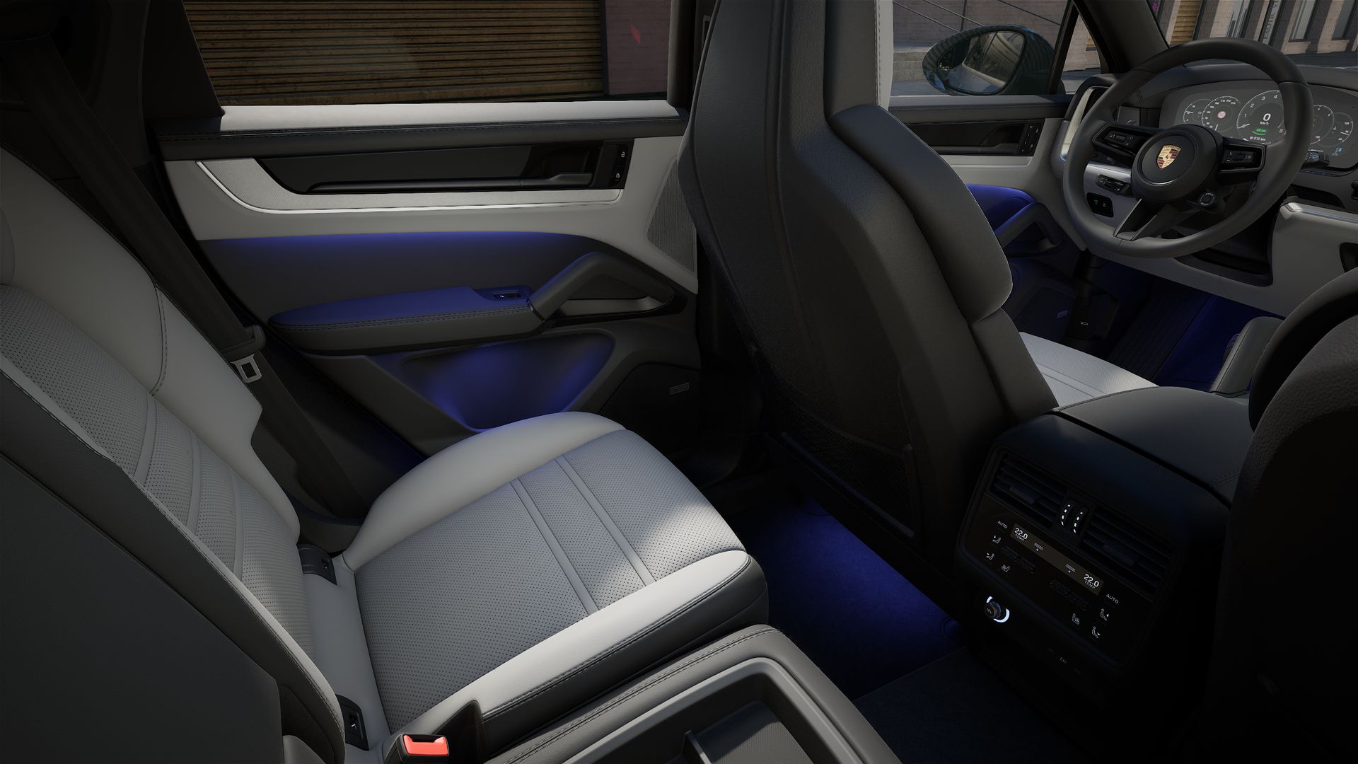 Interior view showing the back seats of Cayenne S E-Hybrid Coupe
