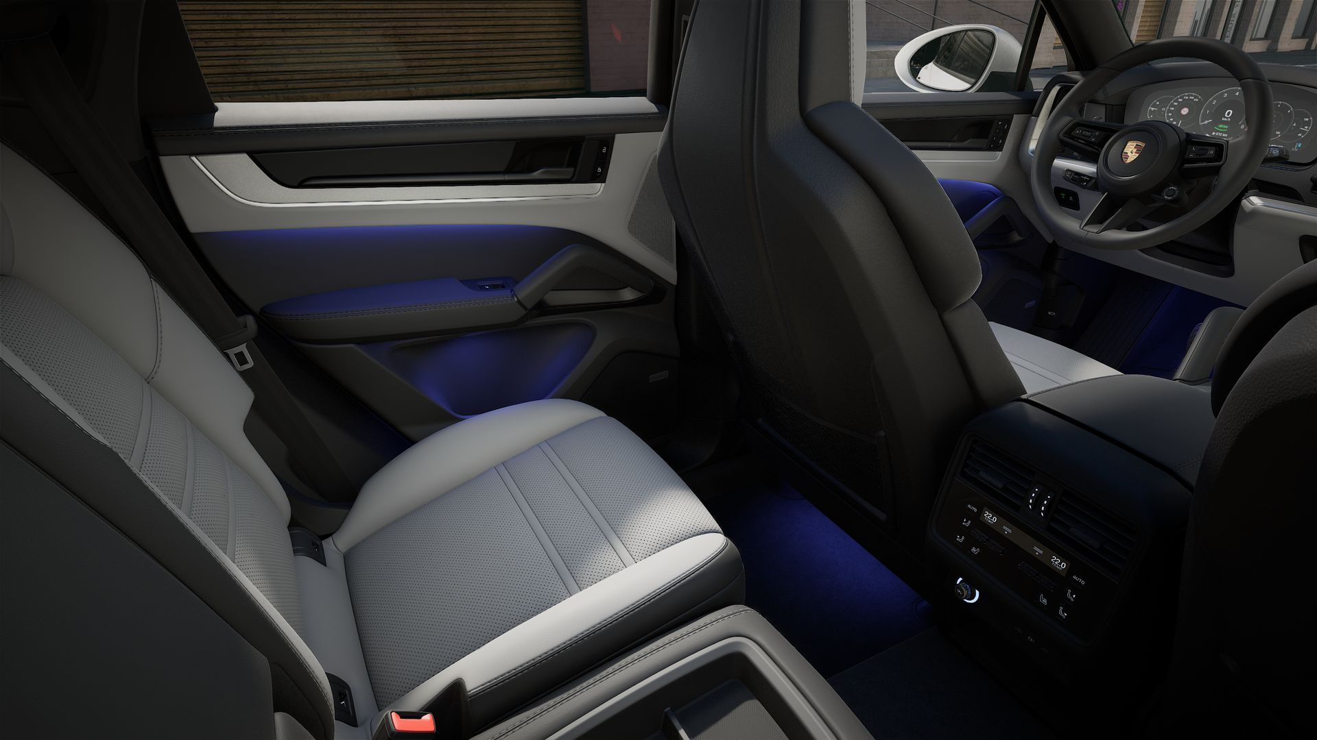 Interior view showing the back seats of Cayenne S E-Hybrid Coupe