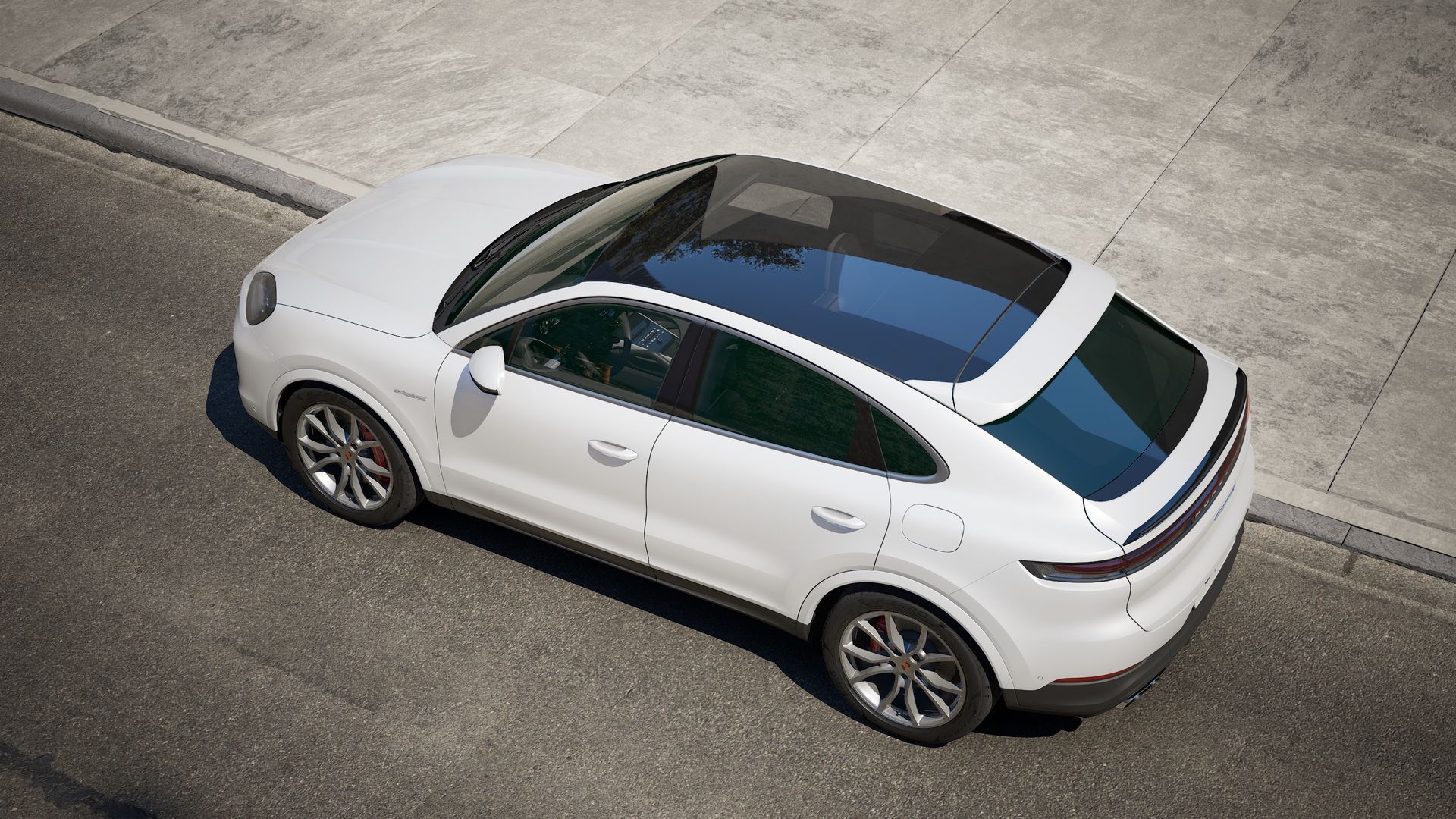 Exterior view of Cayenne S E-Hybrid Coupe seen from above