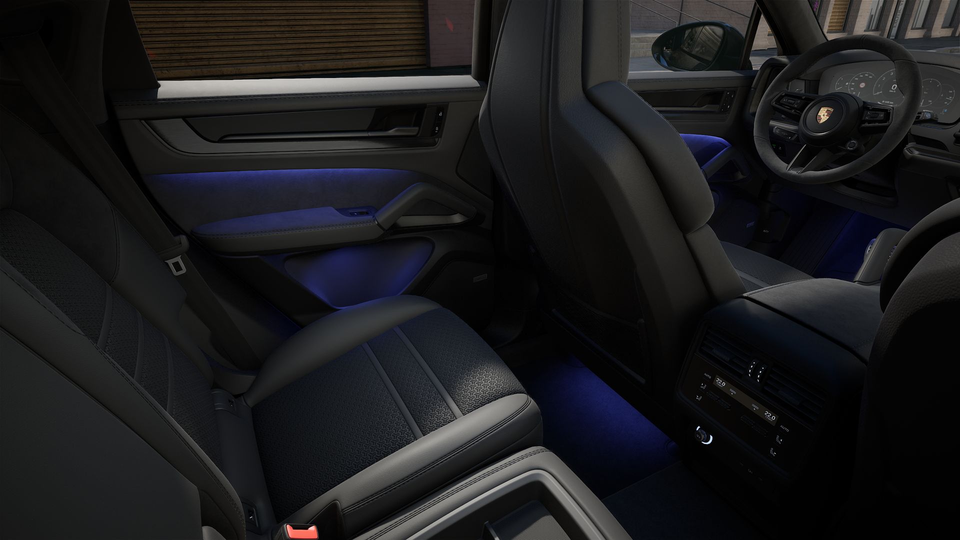 Interior view showing the back seats of Cayenne GTS Coupe