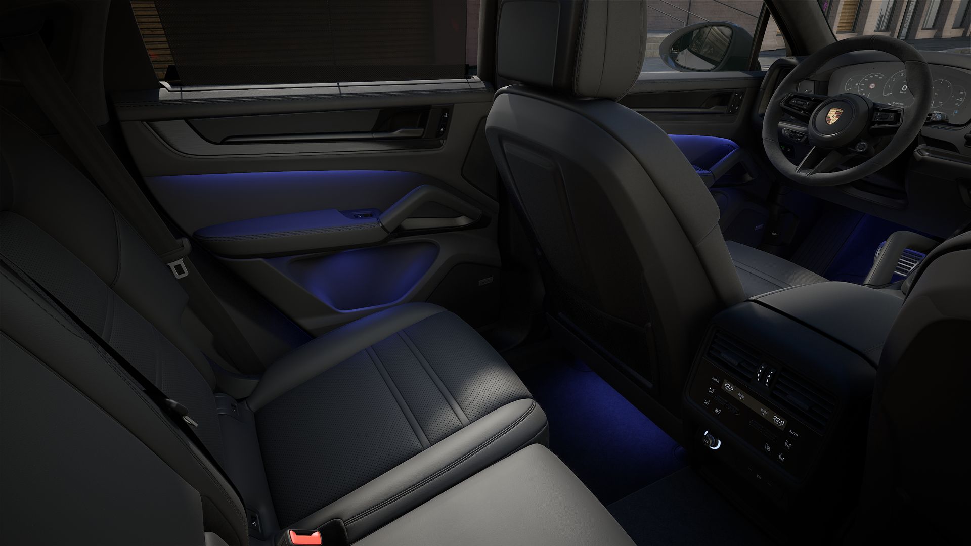 Interior view showing the back seats of Cayenne GTS Coupe