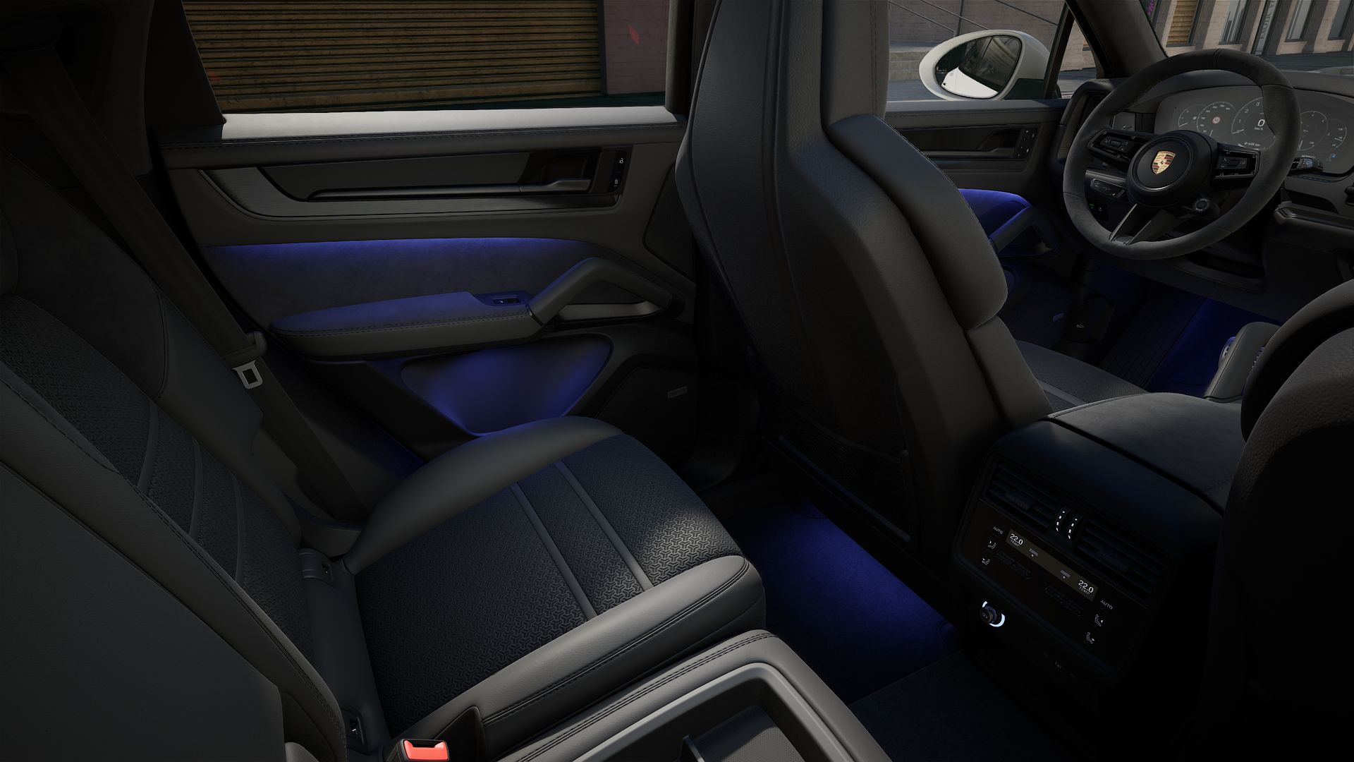 Interior view showing the back seats of Cayenne GTS Coupe