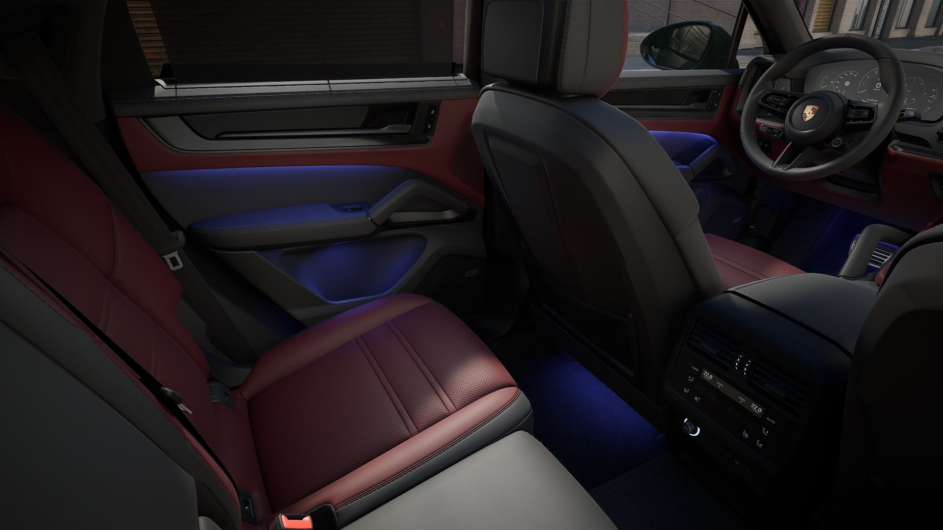 Interior view showing the back seats of Cayenne GTS Coupe