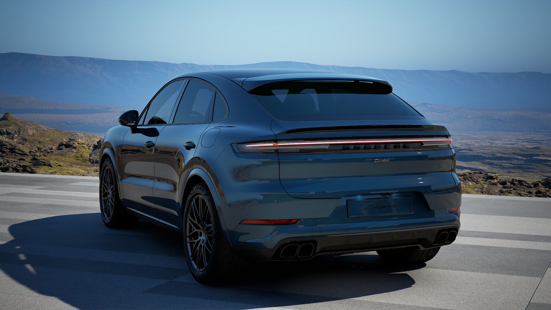 Cayenne Turbo E-Hybrid Coupe back view
