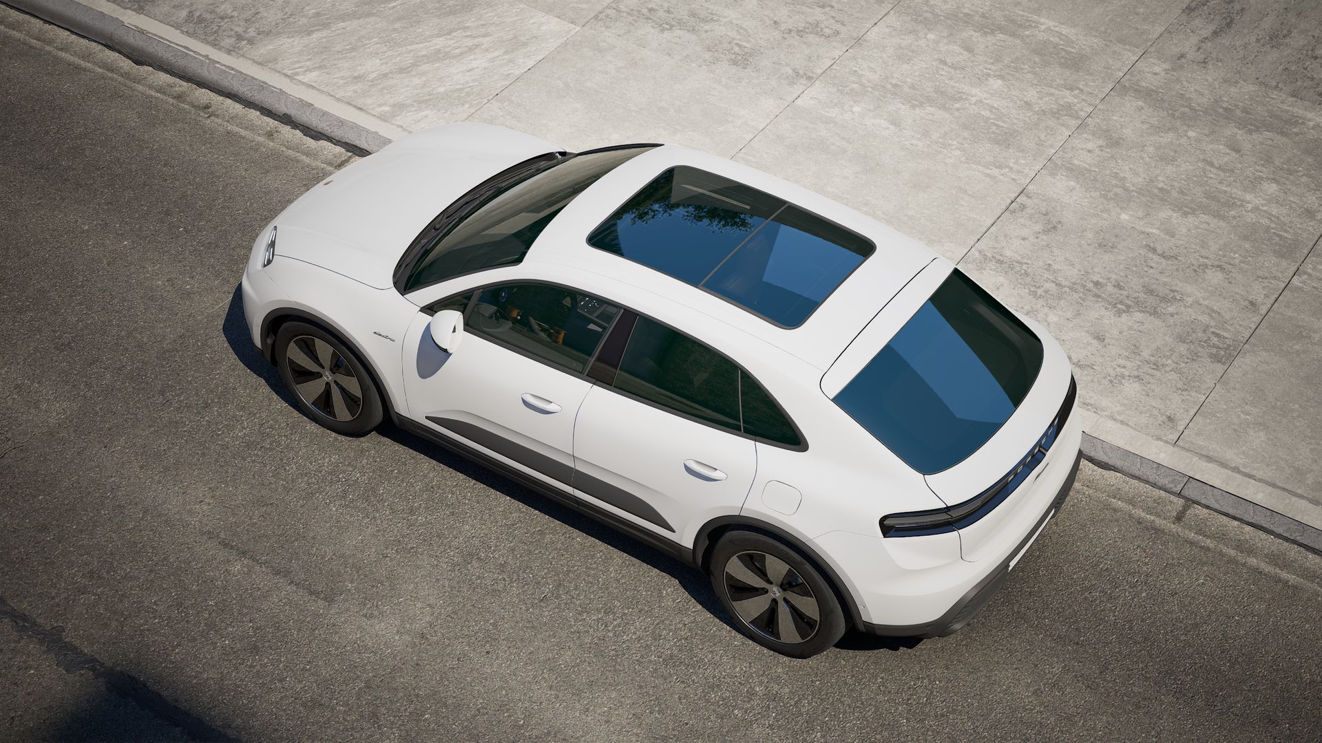 Exterior view of Macan Electric seen from above