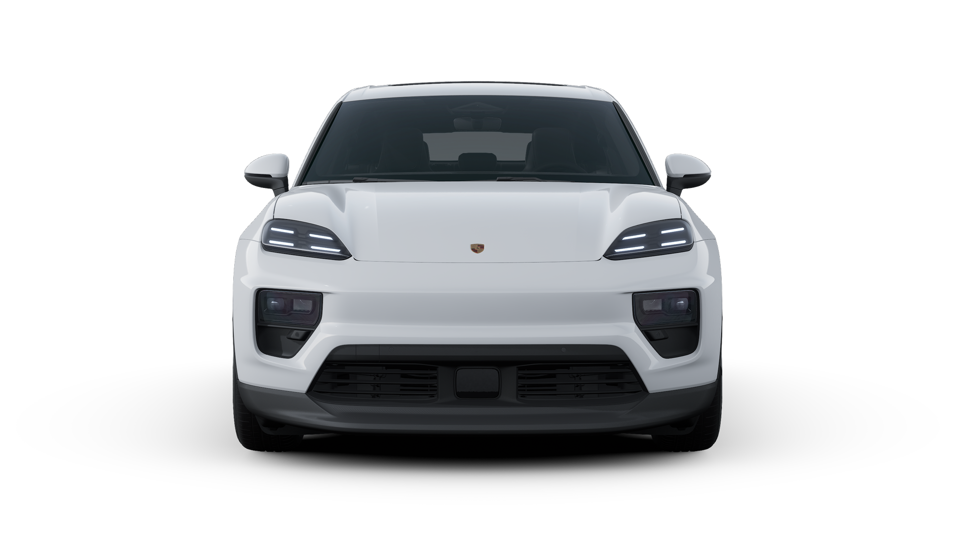 Exterior view of Macan 4 Electric showing the front of the car