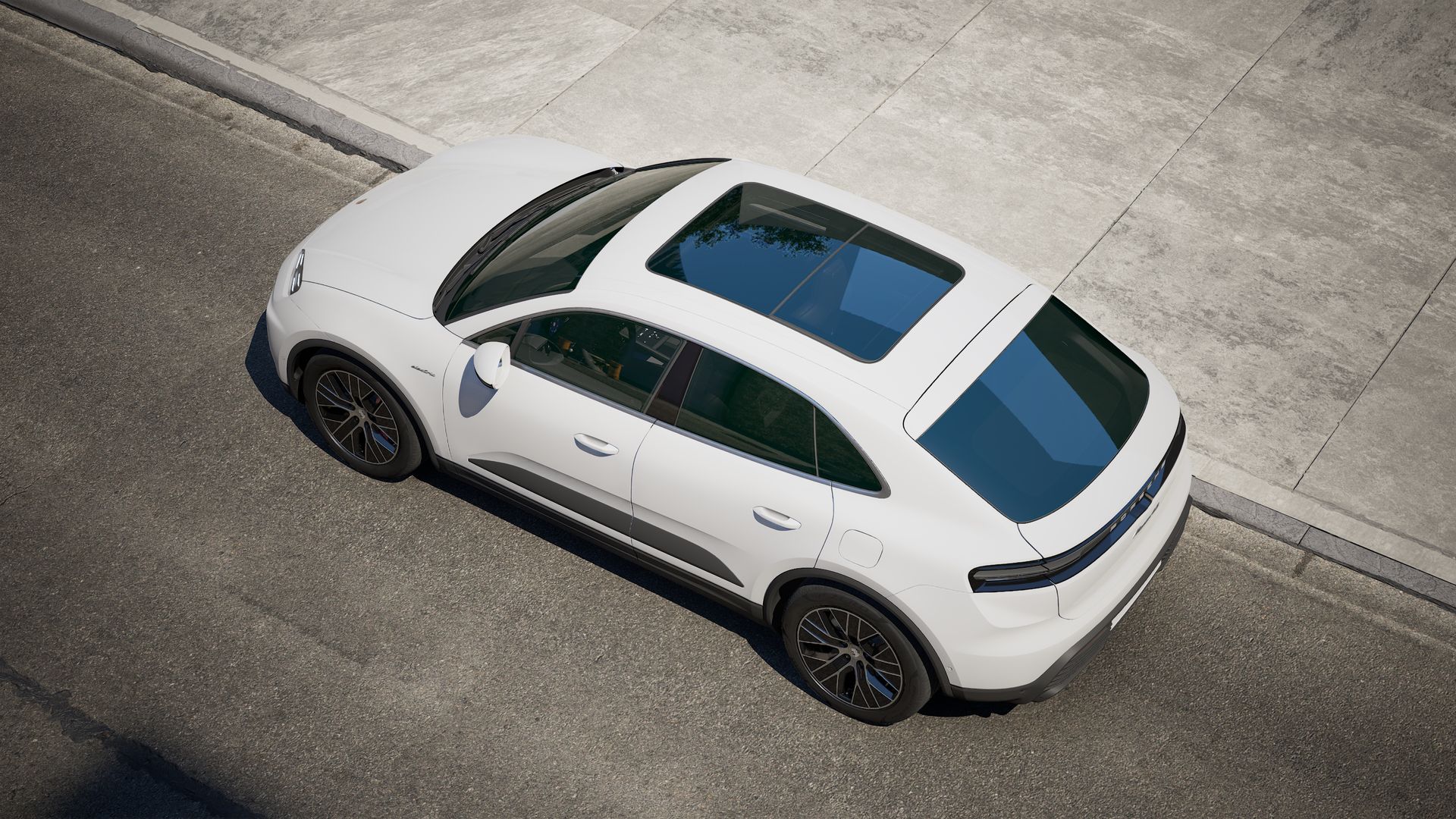 Exterior view of Macan 4S Electric seen from above