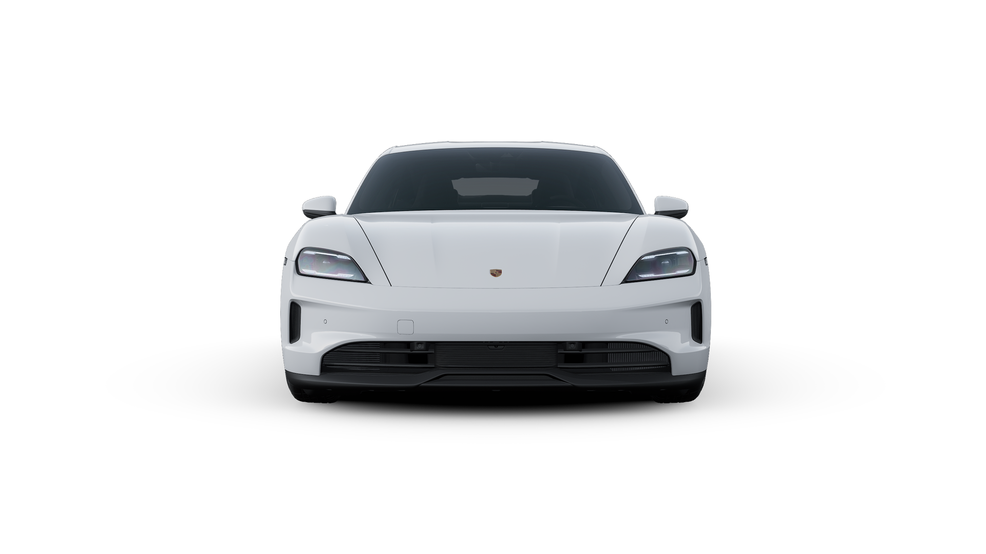 Exterior view of Taycan 4 showing the front of the car