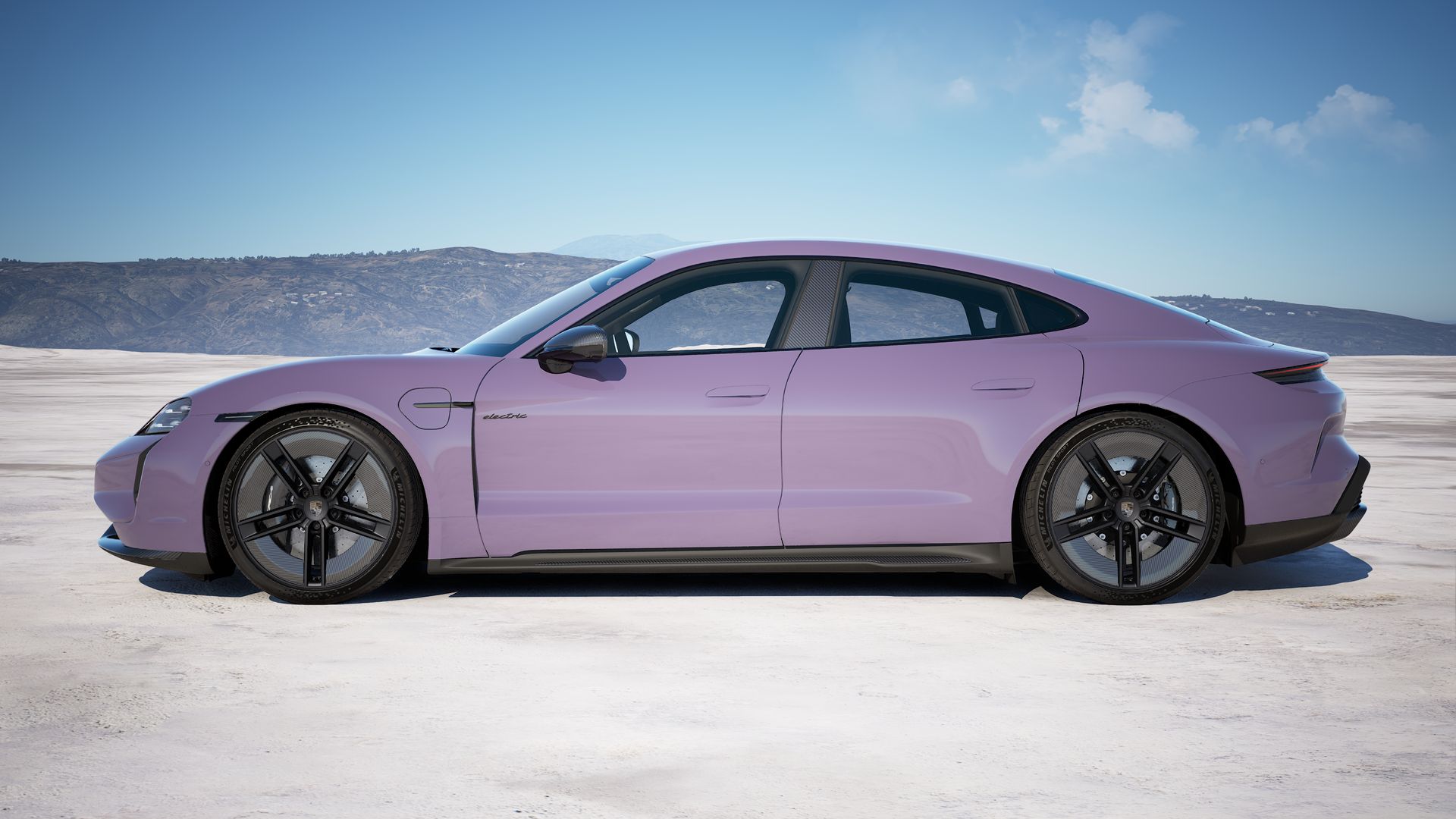 Taycan Turbo S side view