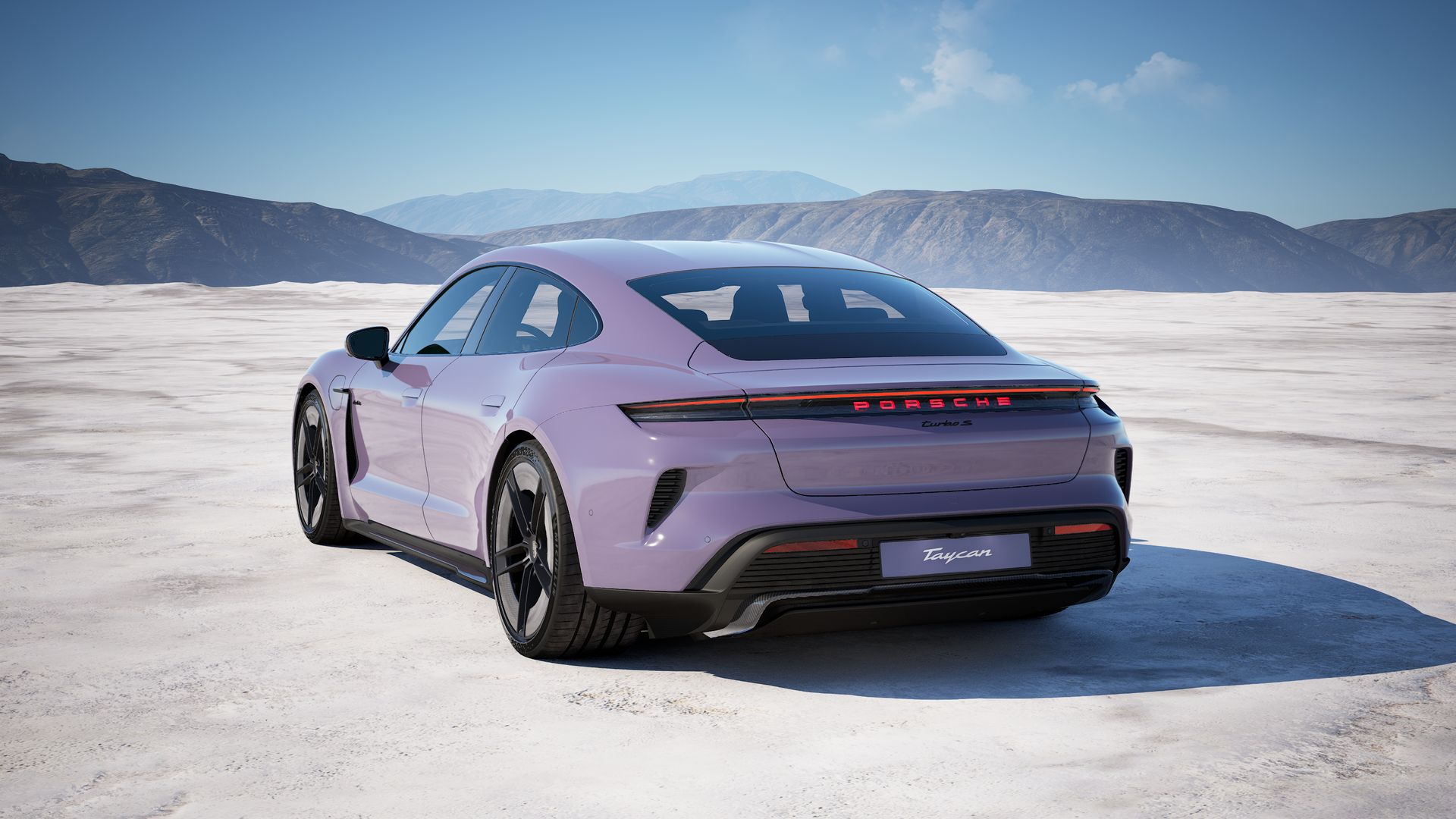 Taycan Turbo S back view