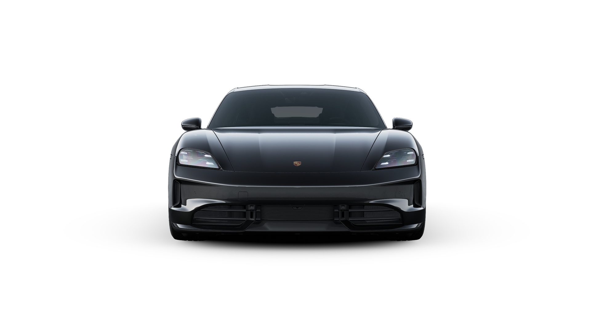 Exterior view of Taycan 4S Black Edition showing the front of the car