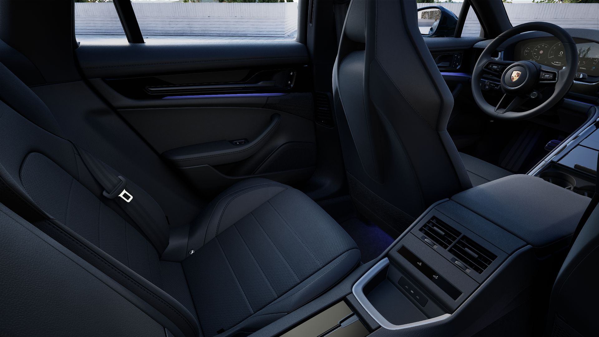 Interior view showing the back seats of Panamera