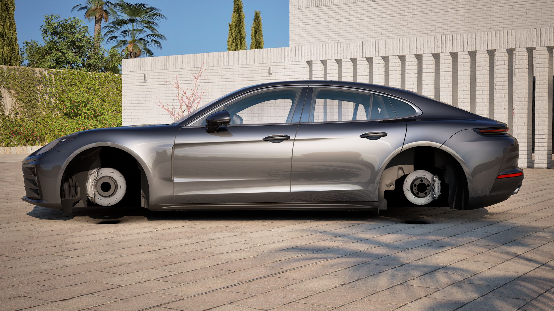 Exterior view of Panamera showing the left side of the car