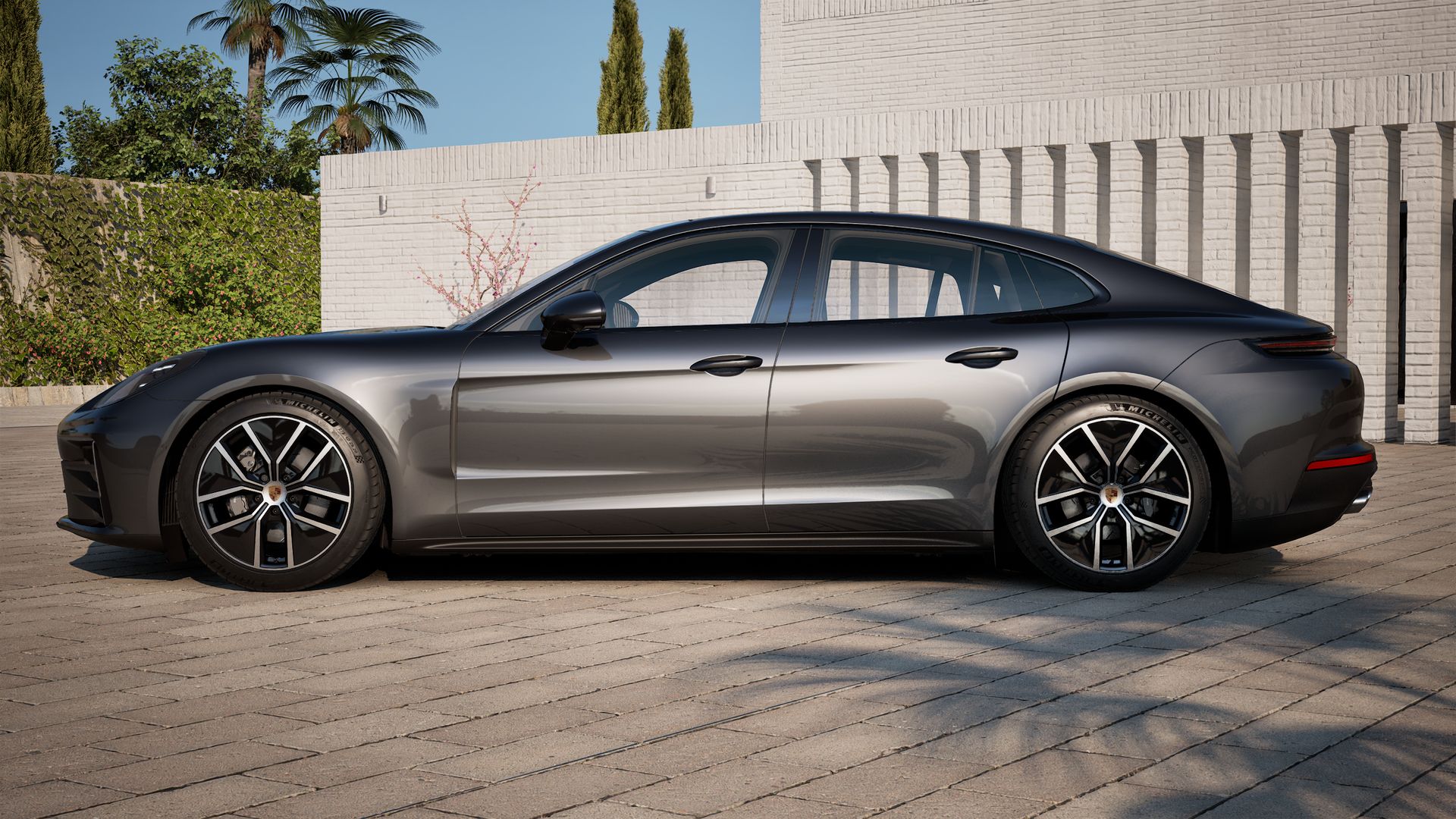 Exterior view of Panamera showing the left side of the car