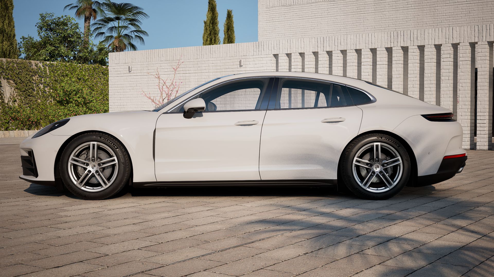 Exterior view of Panamera showing the left side of the car