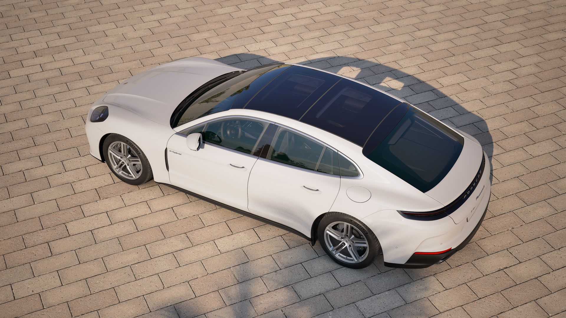 Exterior view of Panamera 4 E-Hybrid seen from above