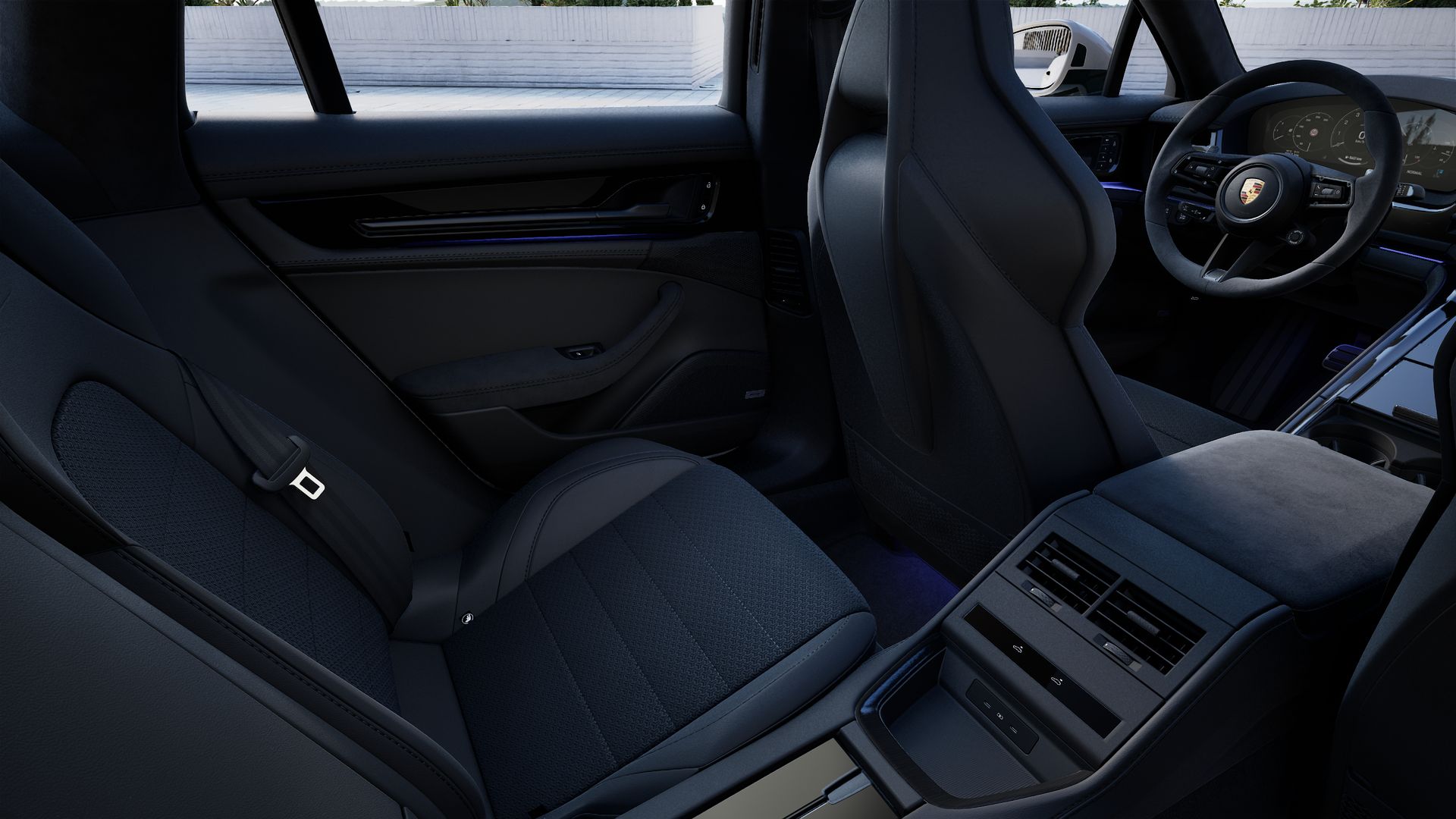 Interior view showing the back seats of Panamera GTS