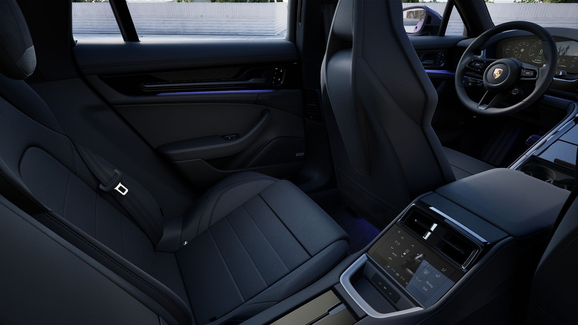 Interior view showing the back seats of Panamera 4S E-Hybrid