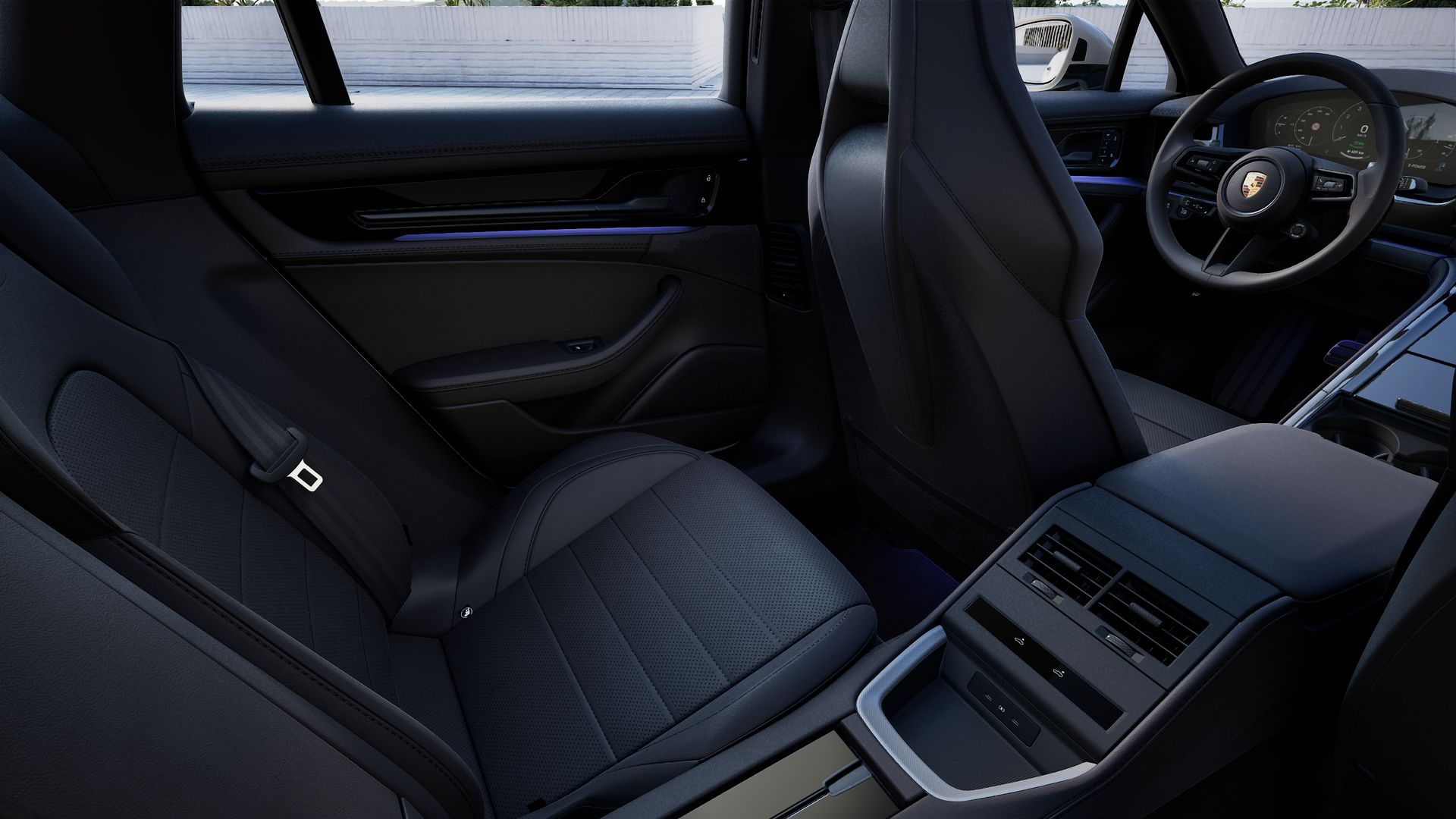 Interior view showing the back seats of Panamera 4S E-Hybrid
