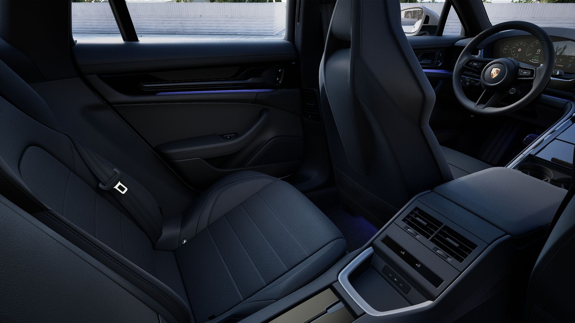 Interior view showing the back seats of Panamera 4S E-Hybrid